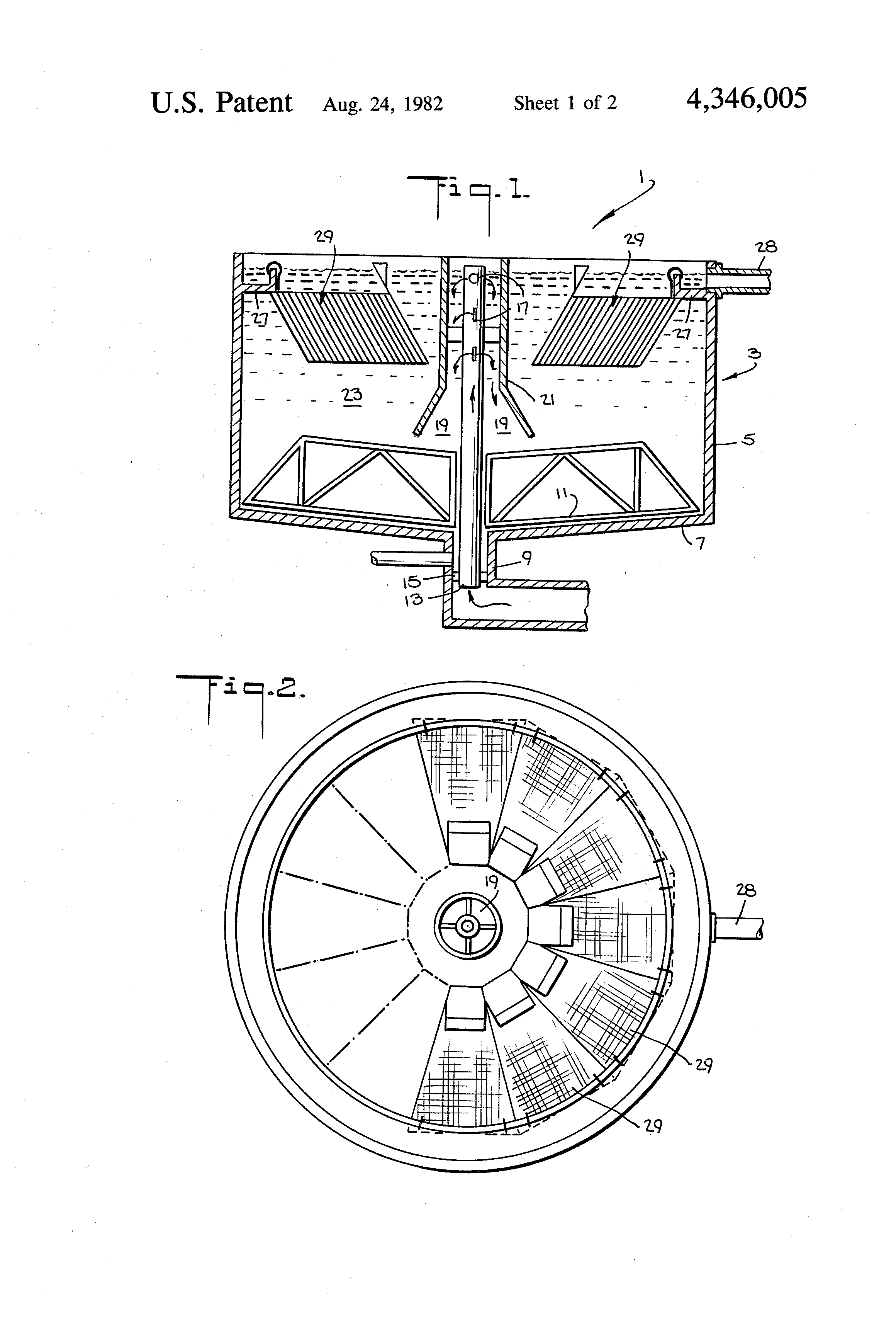 Patent US4346005 Tube settler module Google Patents