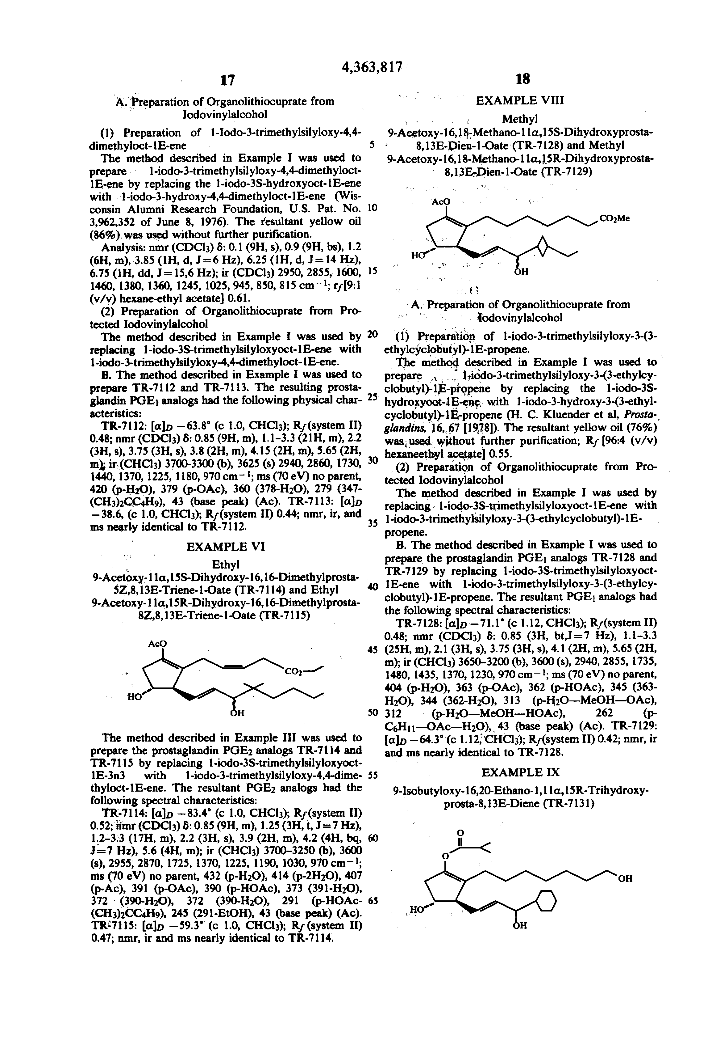 enol acylate analogs of e1 and e2 prostaglandins