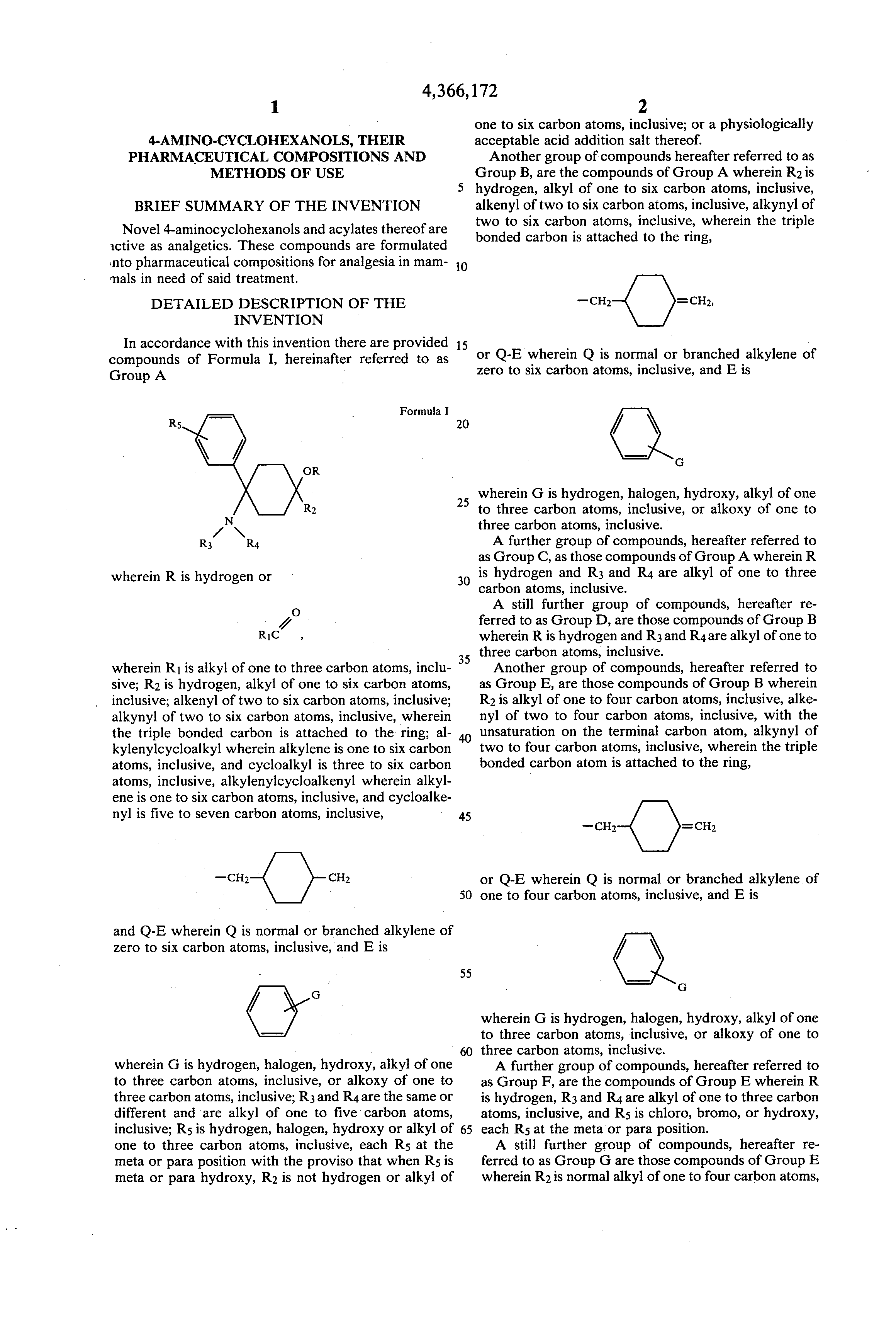 4-amino-cyclohexanols, their pharmaceutical compositions and