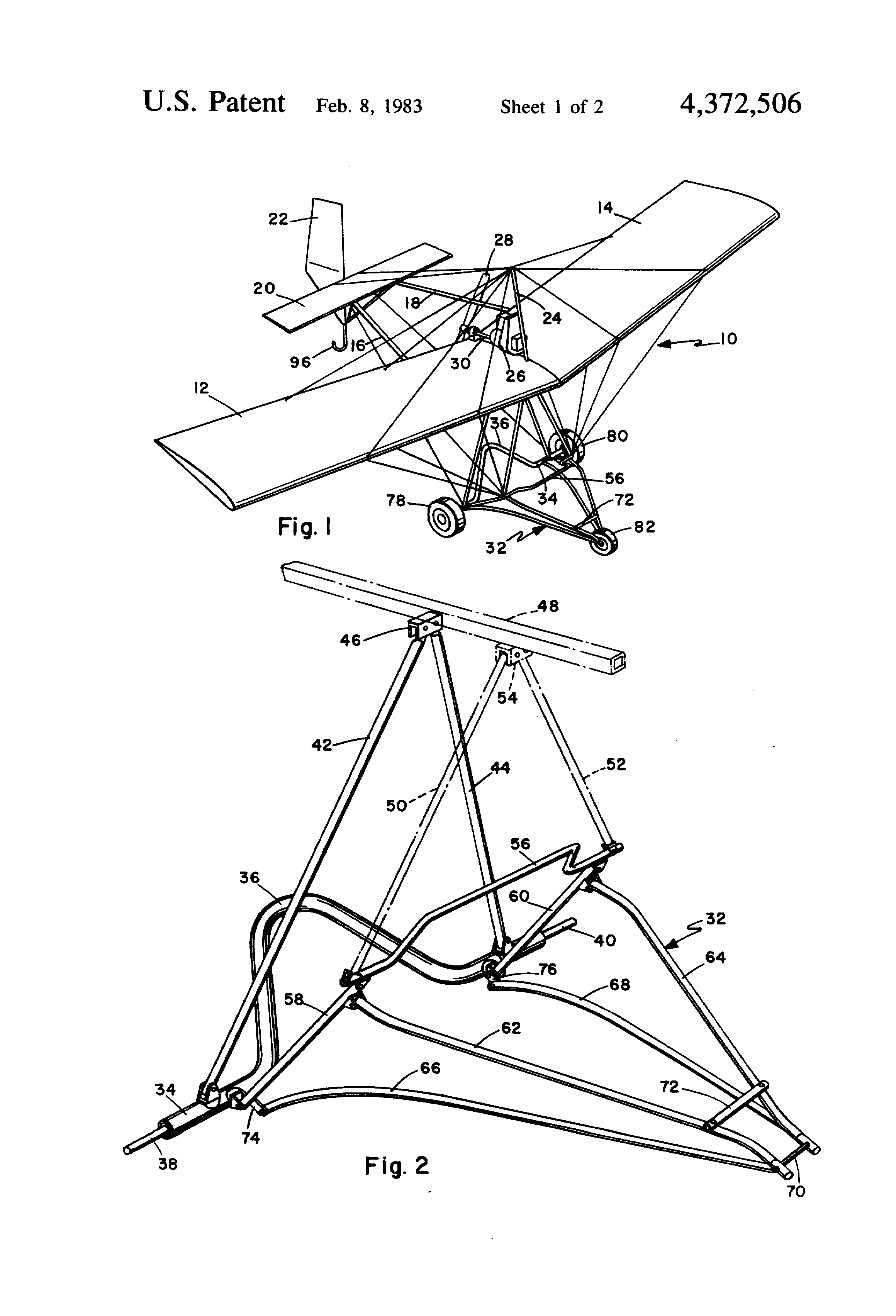 Patent US4372506 Landing gear for ultralight aircraft Google Patents