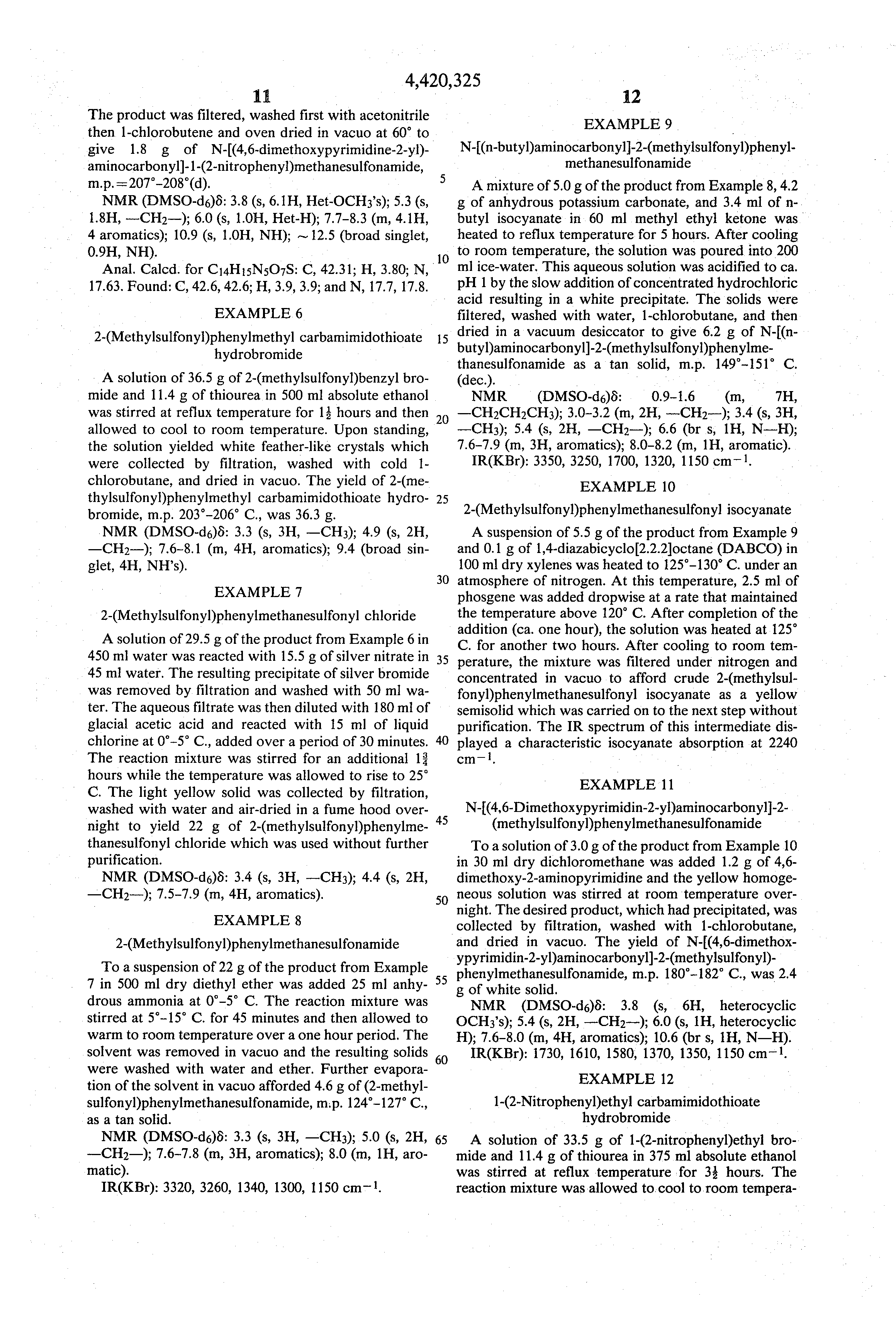专利us4420325 - herbicidal sulfonamides - google 专利