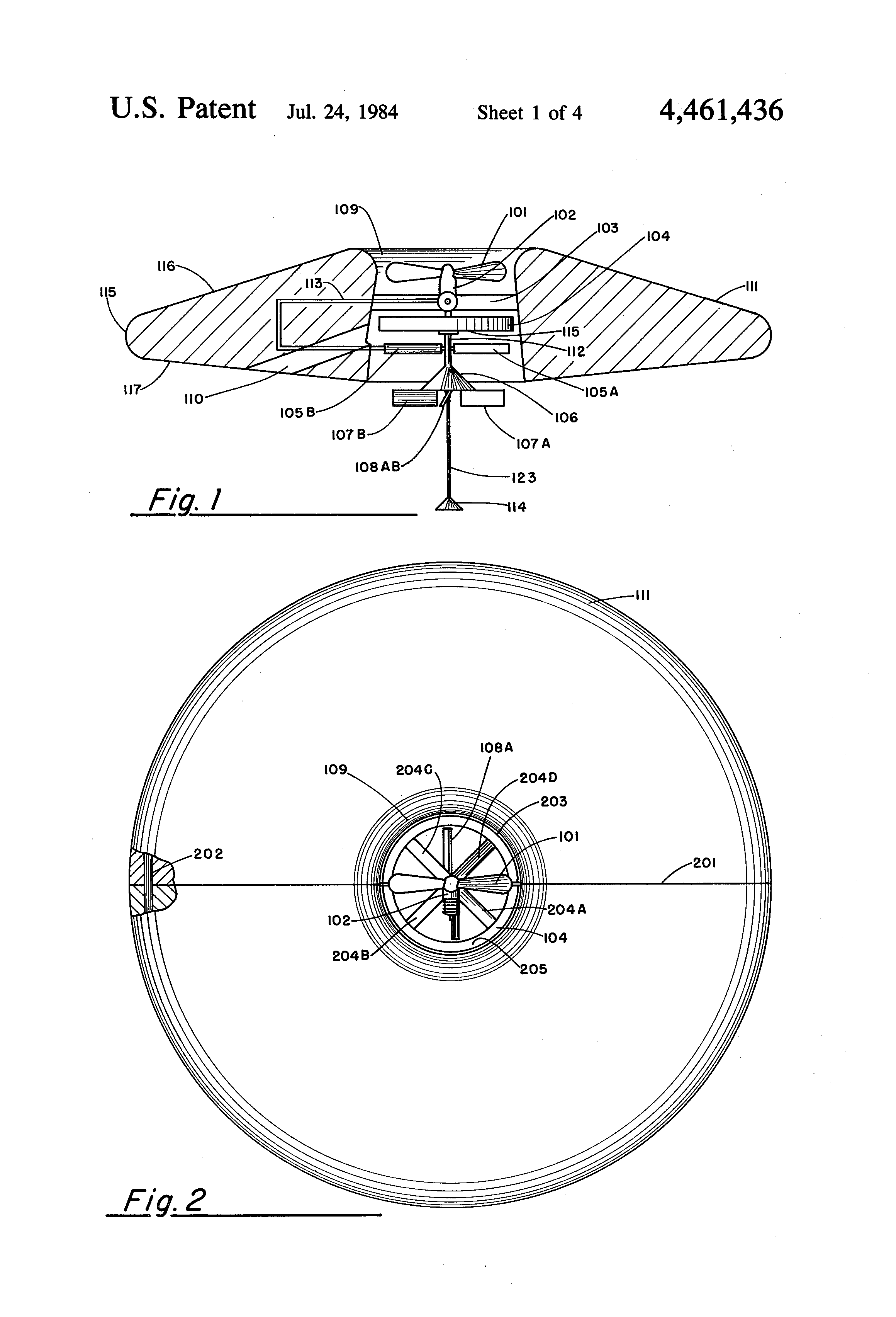 Patent US4461436 Gyro stabilized flying saucer model Google Patents