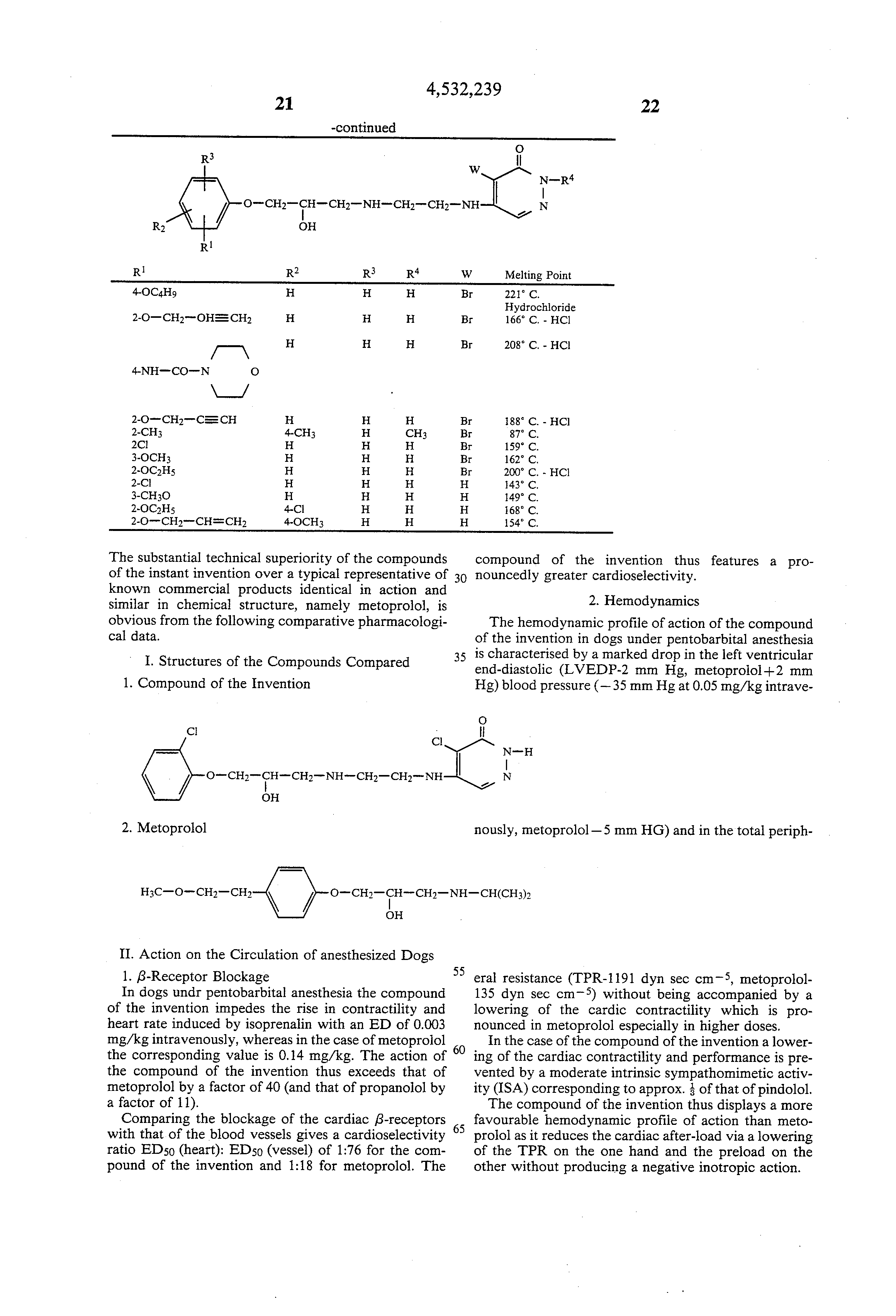 n-phenoxypropanol-n-pyridazinyl ethylendiamines as β-receptor
