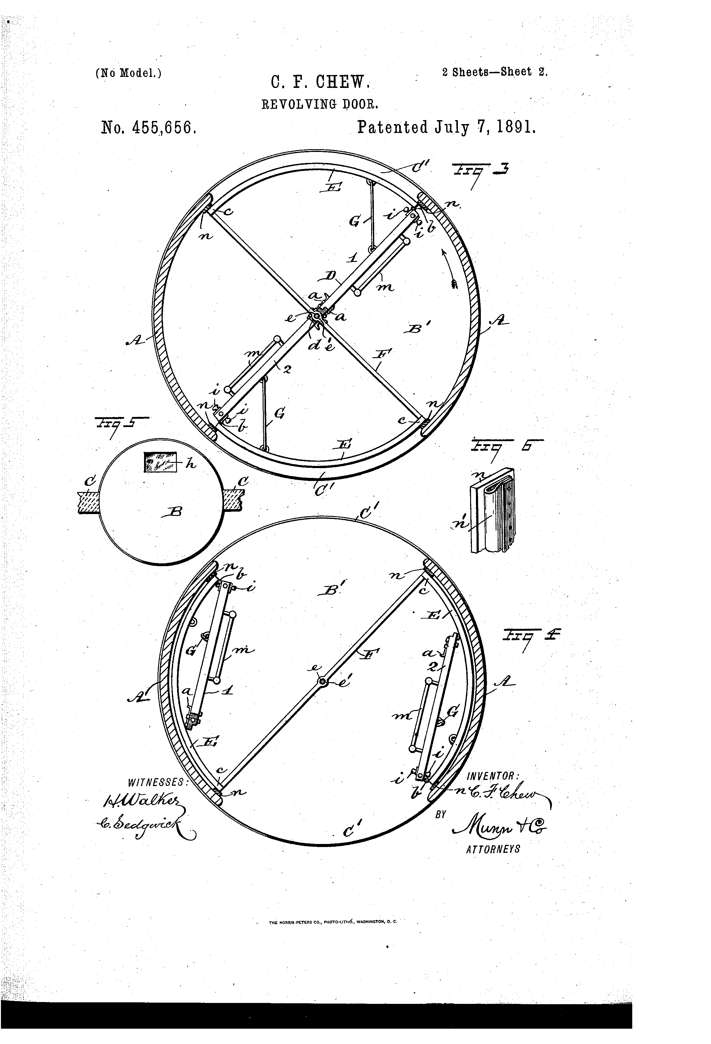 Patent US455656 Revolving door Google Patents