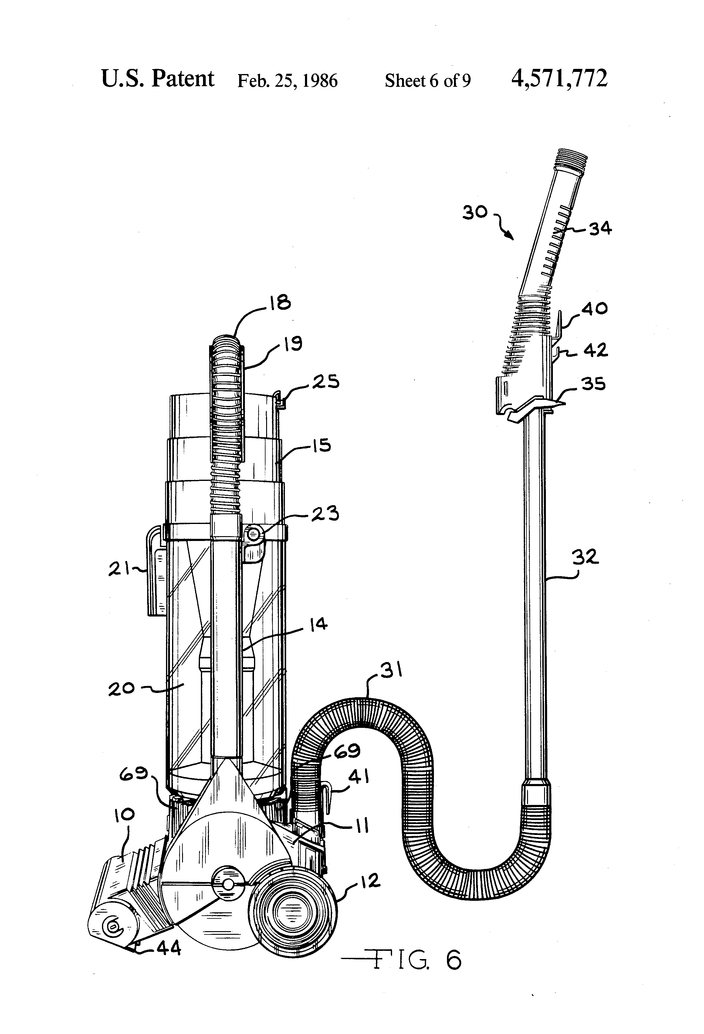 Patent US4571772 Upright vacuum cleaning appliance Google Patents