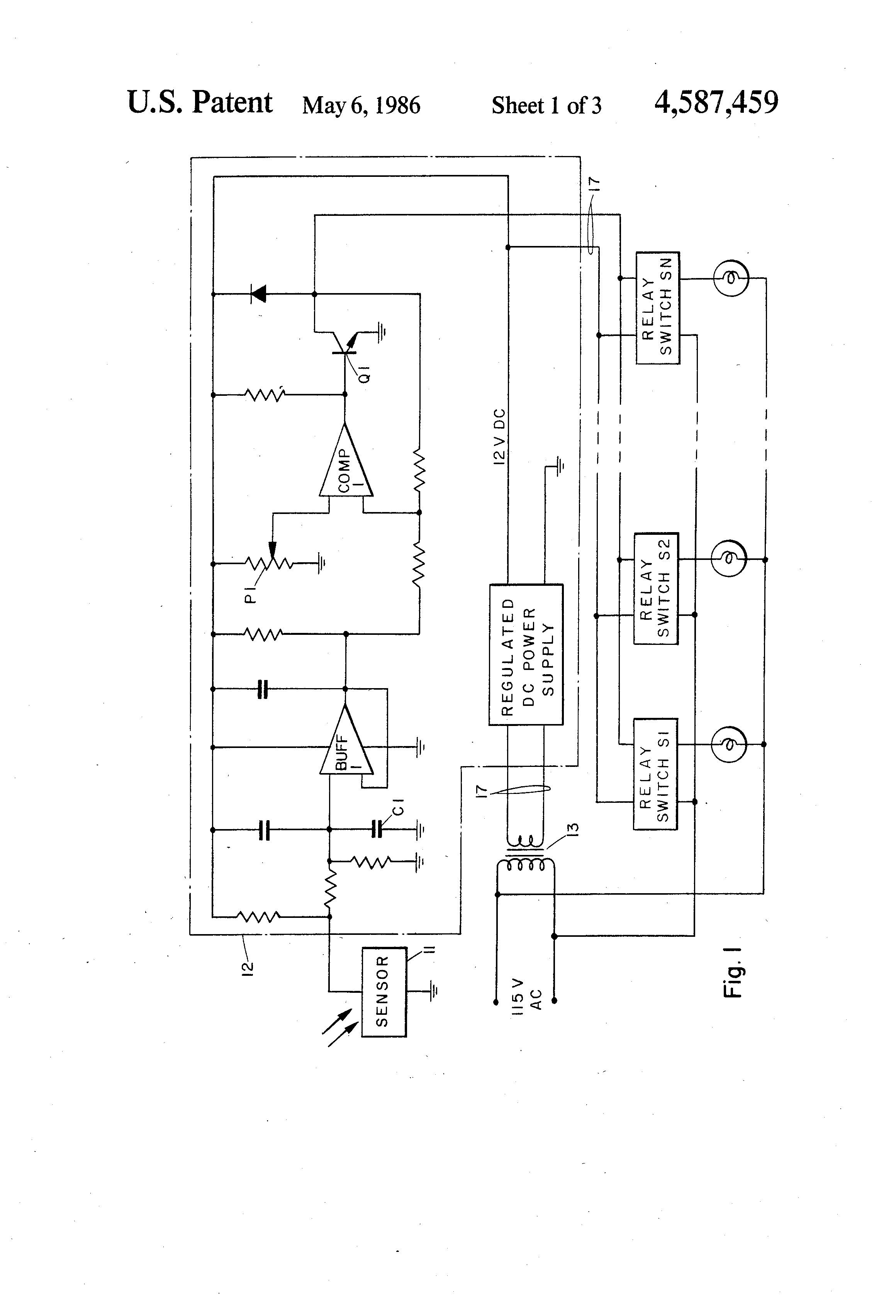 ... US4587459 1 patent us4587459 light sensing, light fixture control system area lighting research photocell wiring
