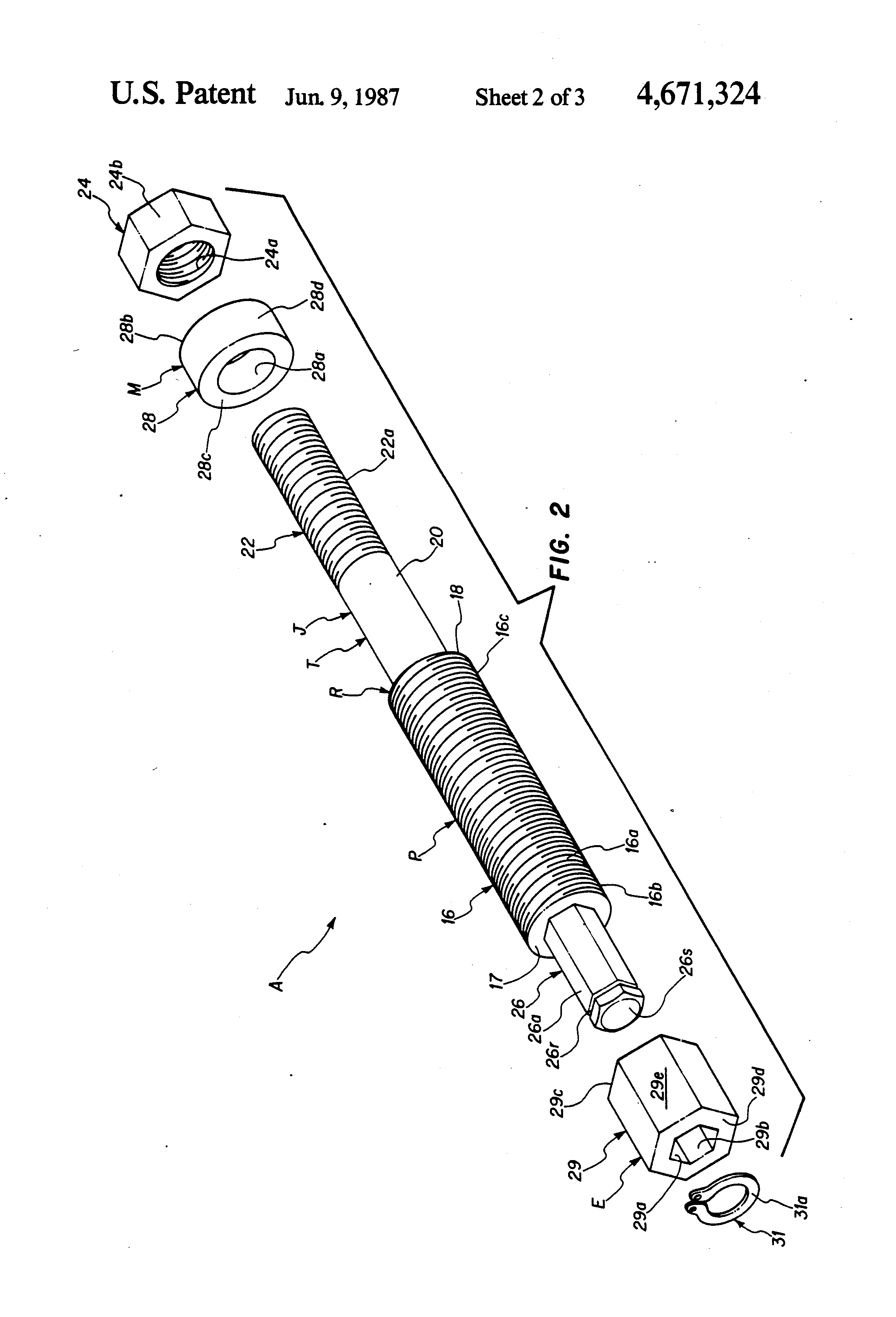 Patent US4671324 Jack bolt assembly Google Patents