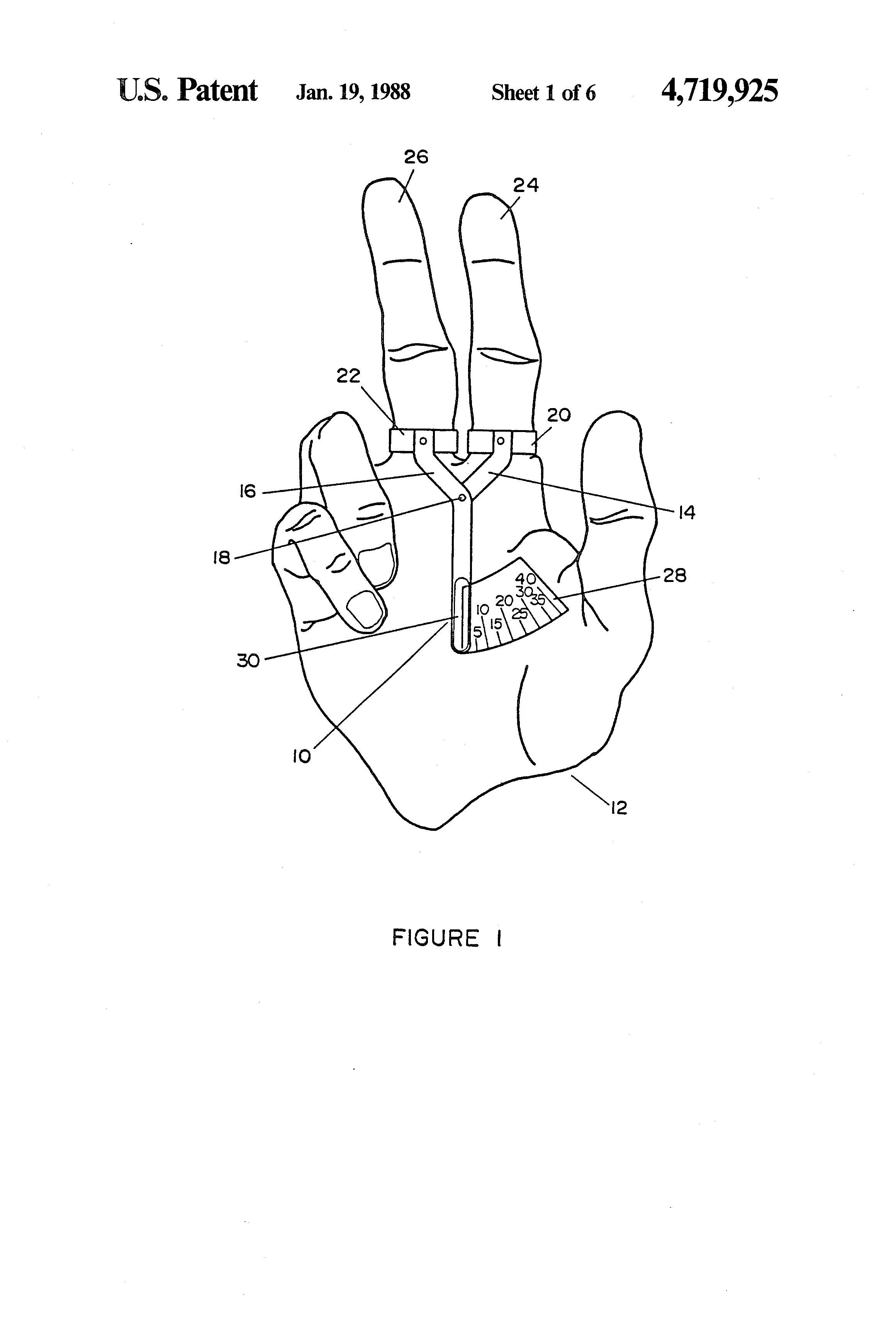 dilated 1 fingertip US4719925 Cervical Google Patents meter     dilation Patent