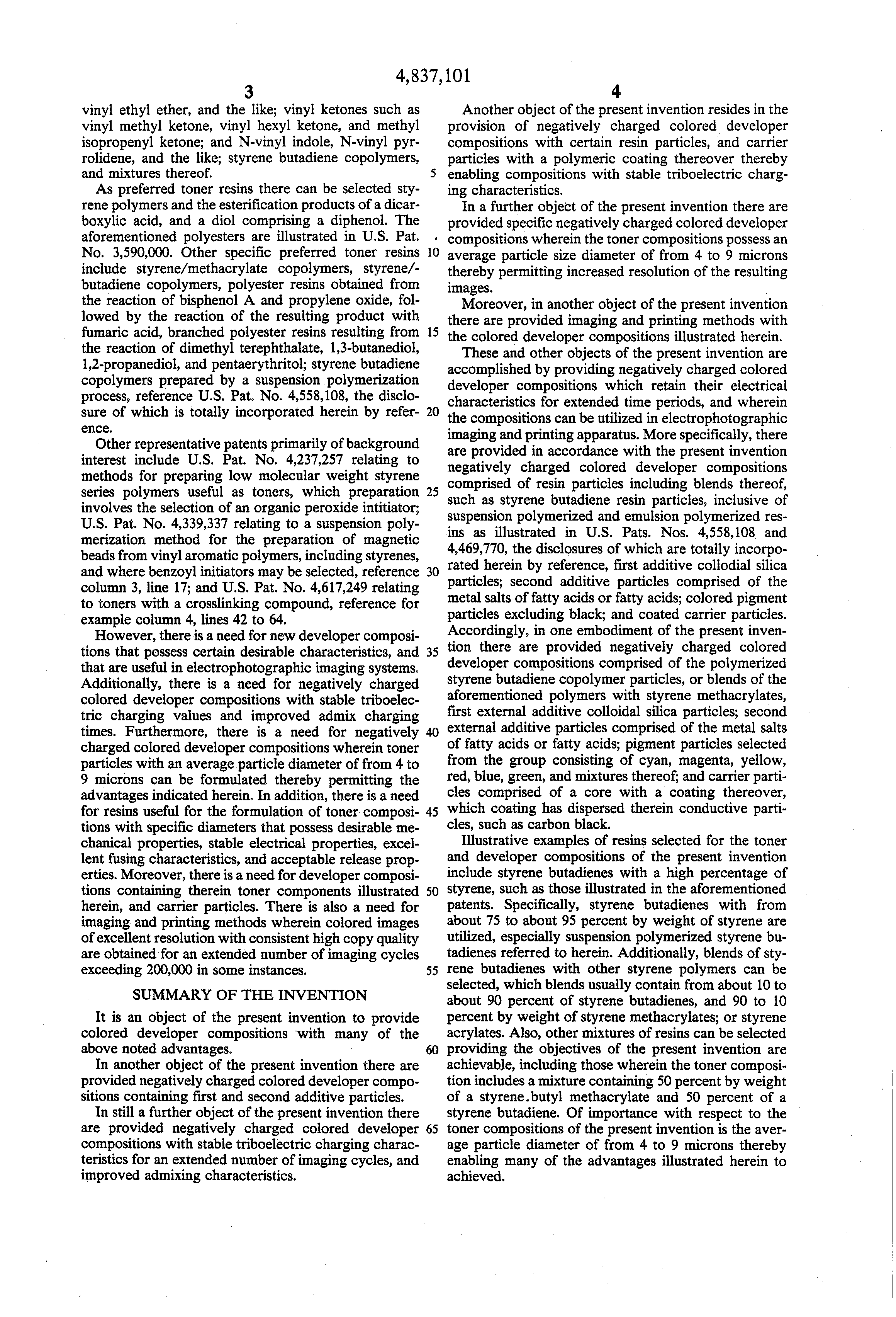 negatively charged colored toner compositions