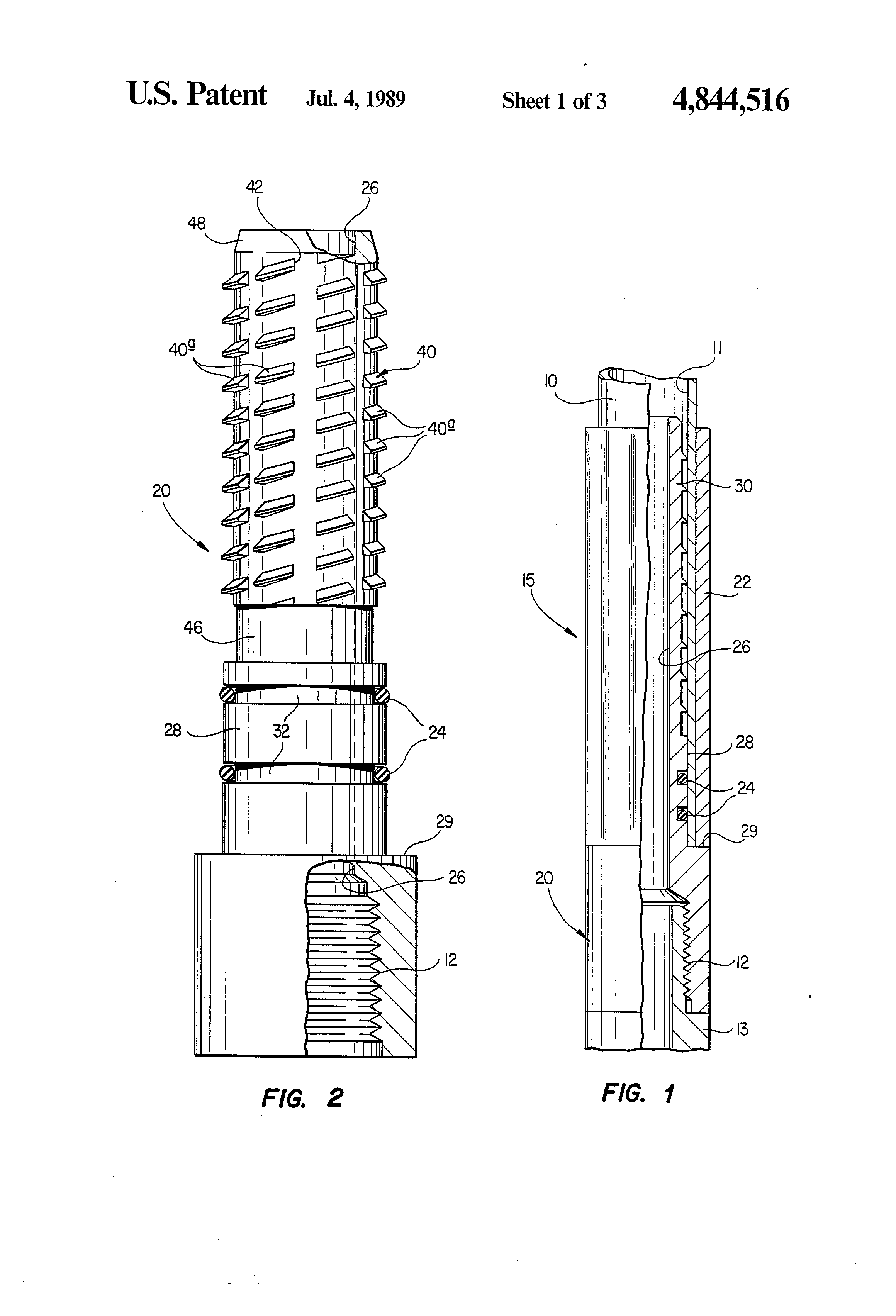 Patent US4844516 Connector for coil tubing or the like Google Patents