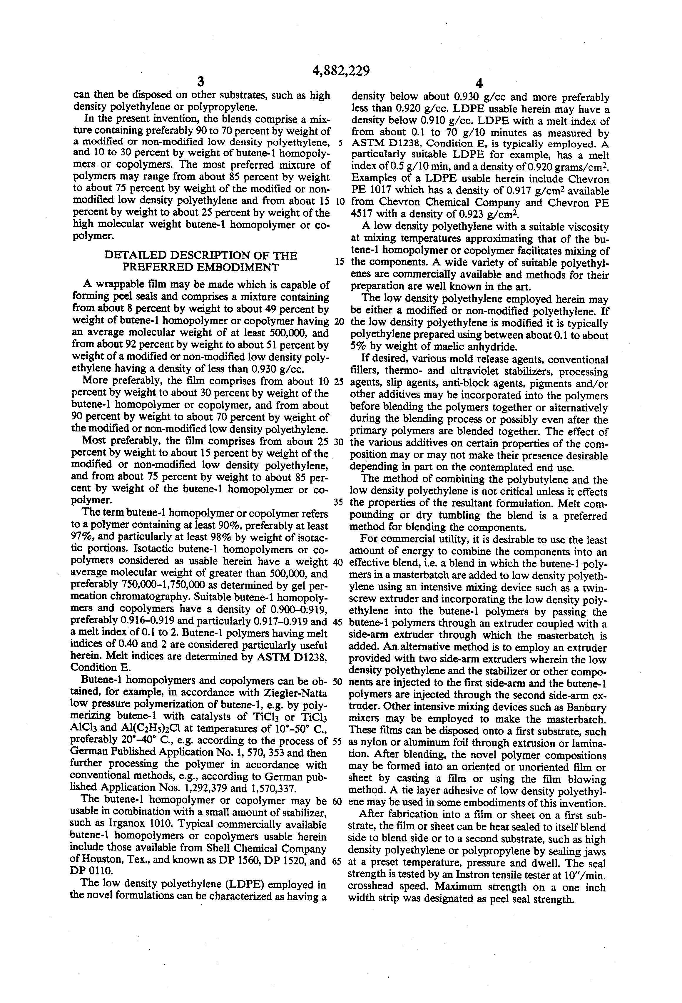 blends of high molecular weight polybutylene with low density