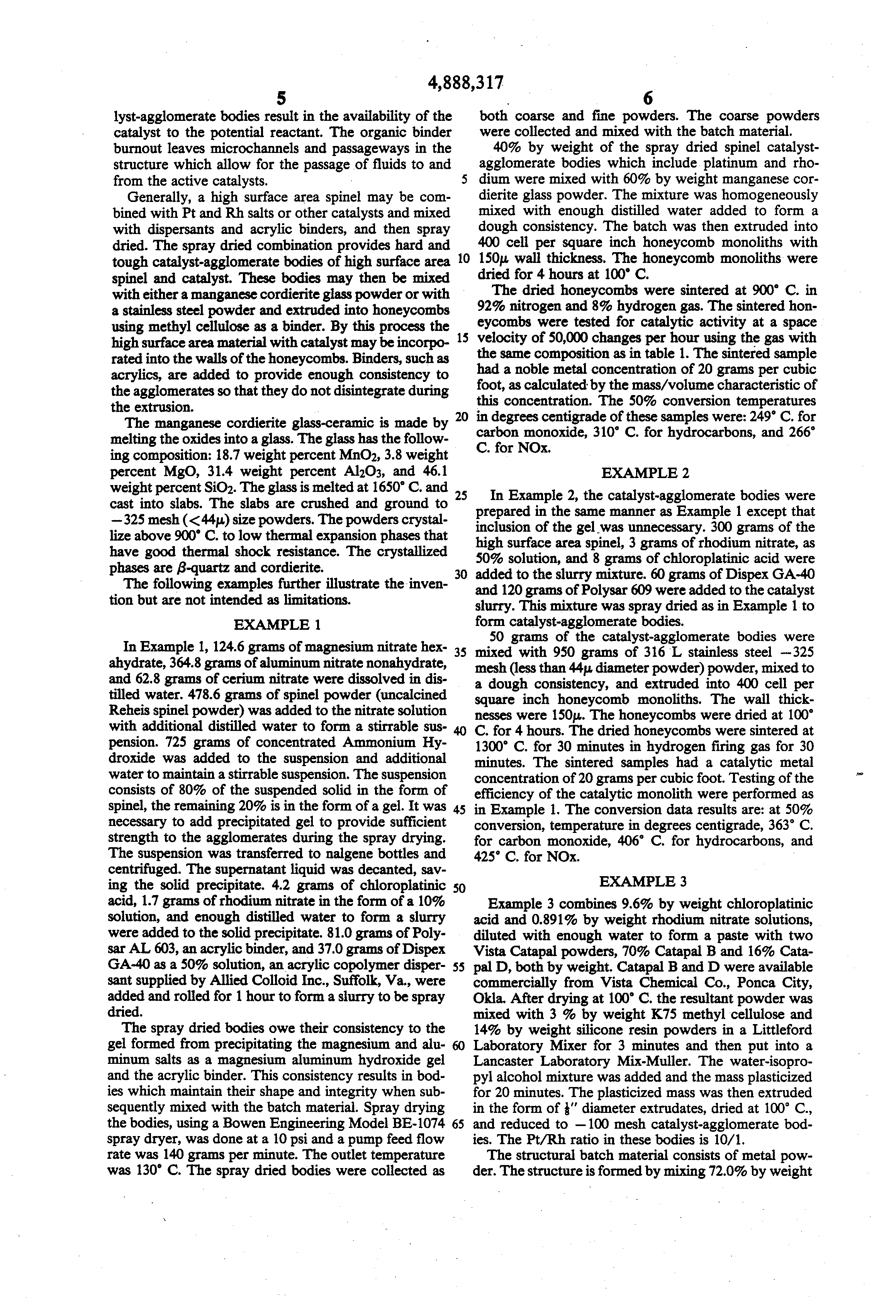 catalyst-agglomerate bodies encapsulated in a structure and