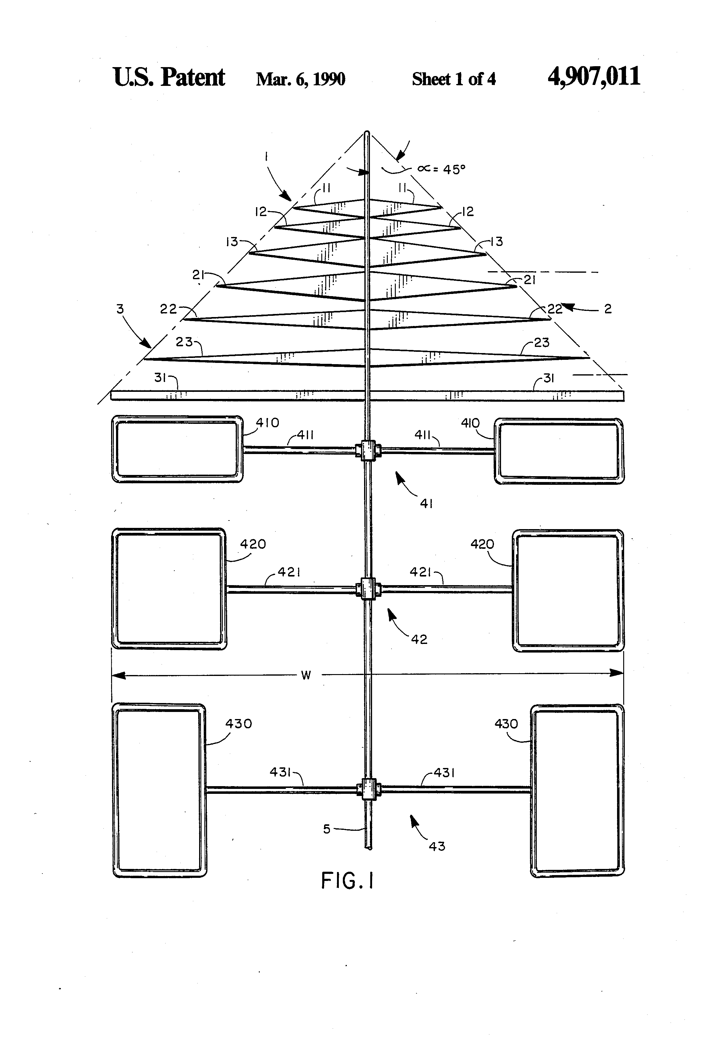 Compact log periodic antenna