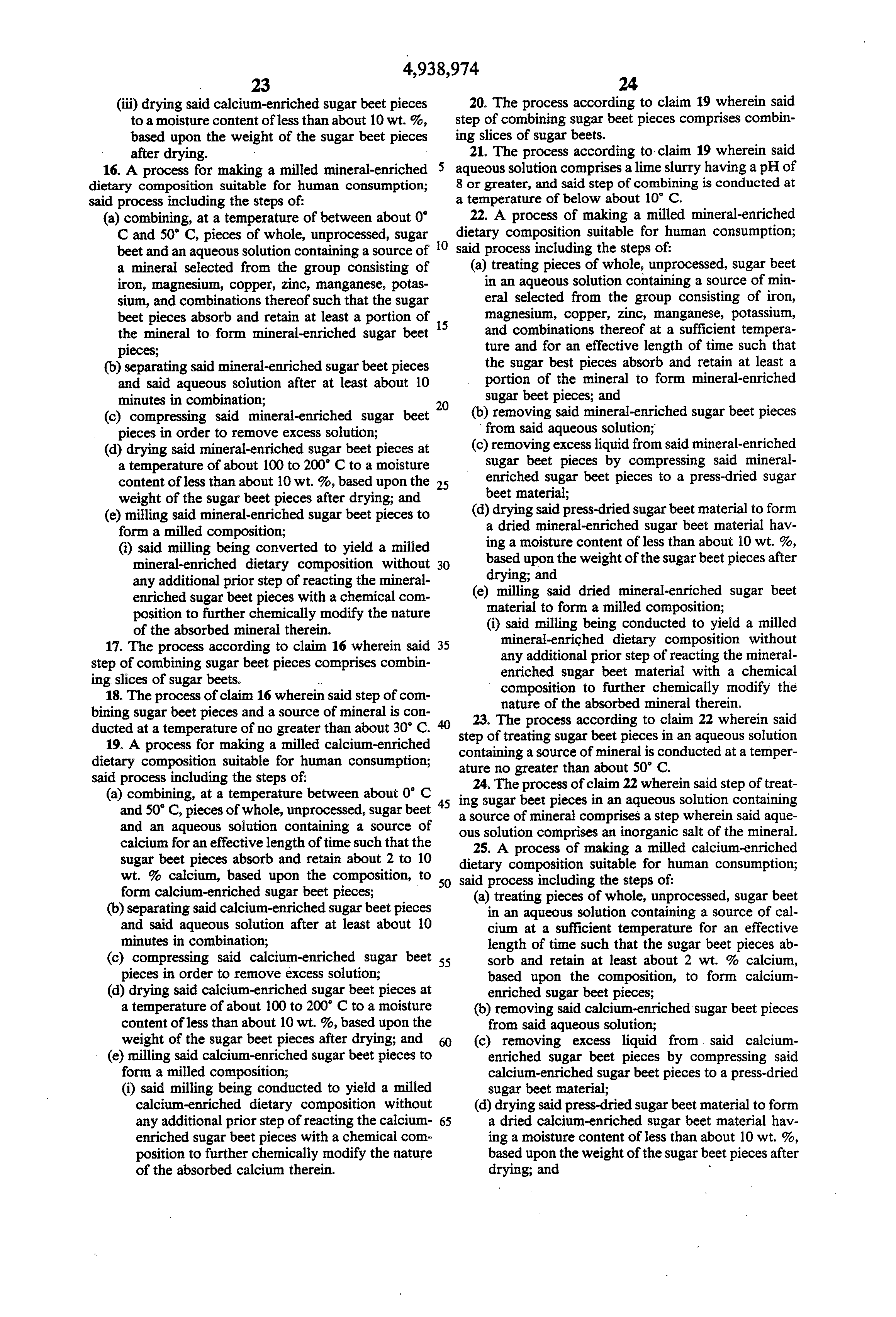 mineral enriched sugar beet