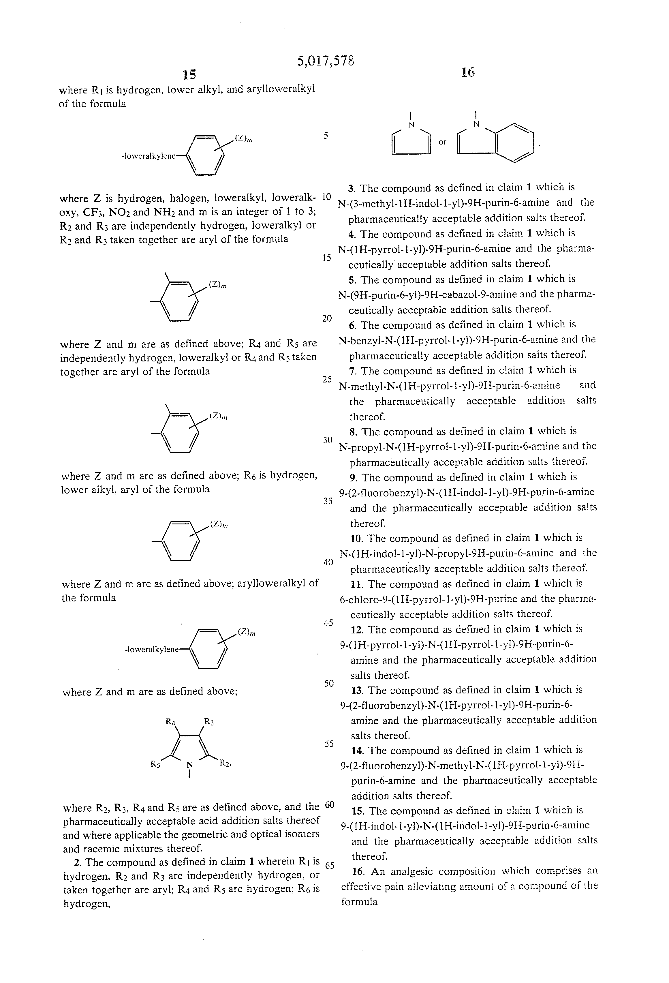 n-heteroaryl-purin-6-amines useful as analgesic and