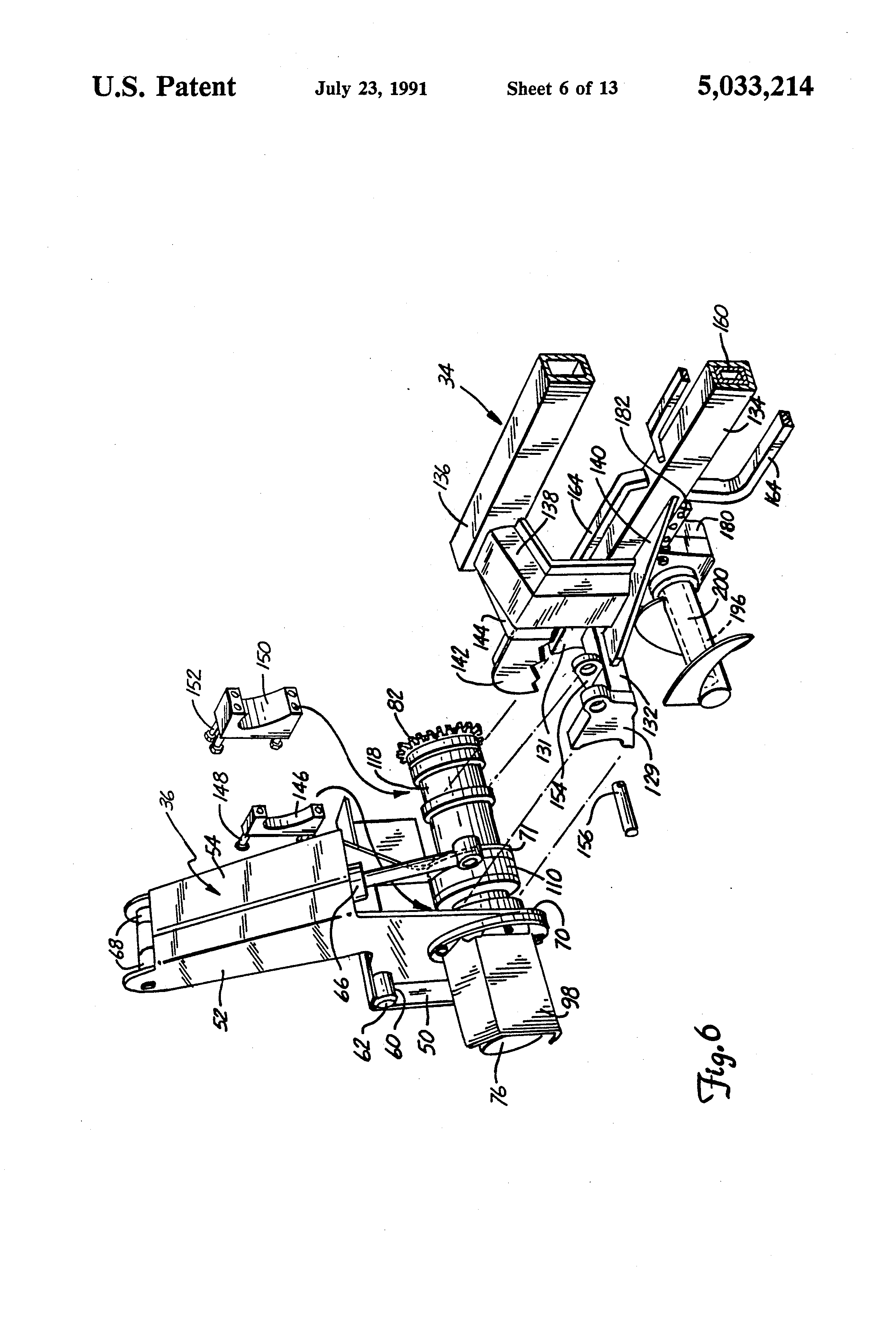 Patent US5033214 - Trenching attachment mounting system - Google Patents
