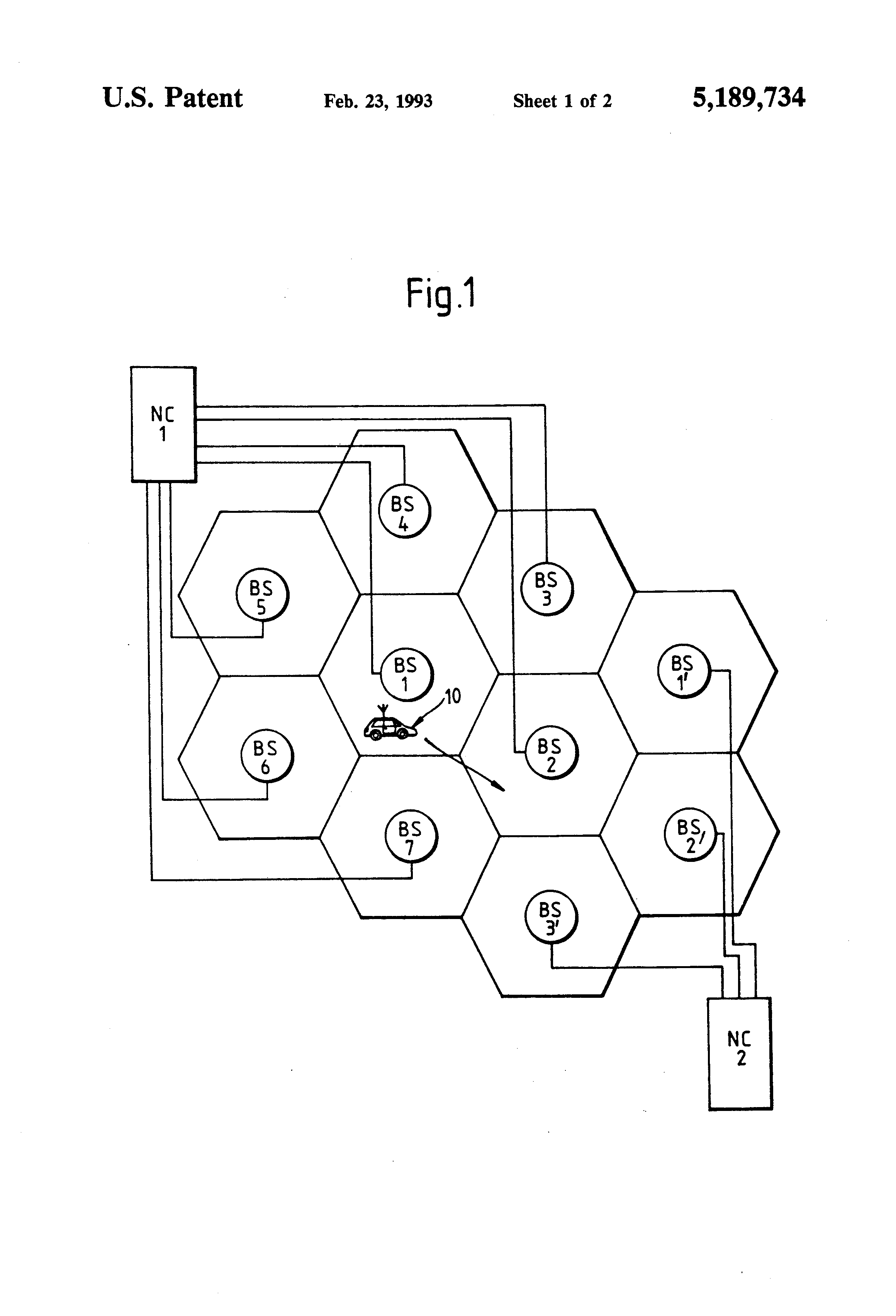 Patent US5189734 - Cellular radio system - Google Patents