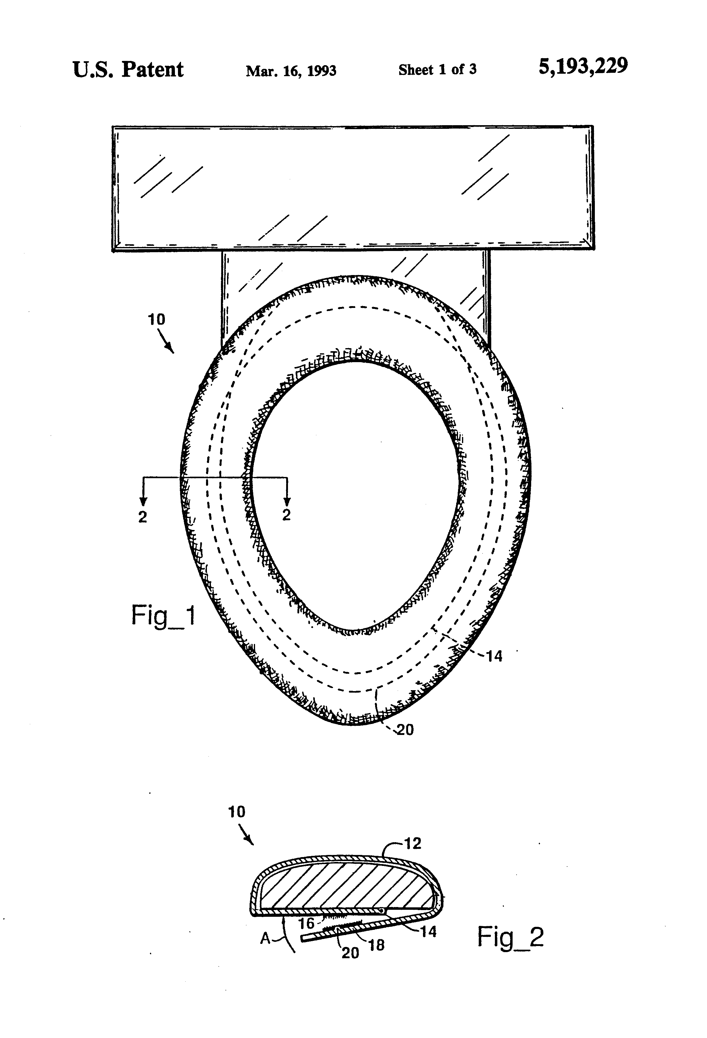 Patent US5193229 Cushioned toilet seat cover for the elderly Google Patents