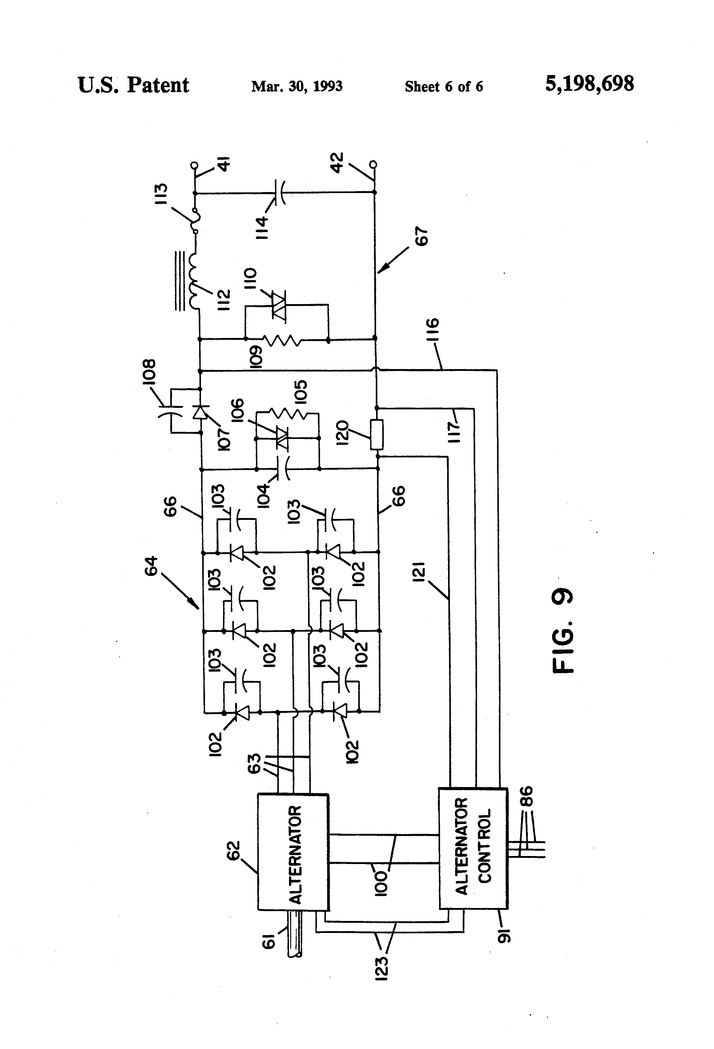 Patent US5198698 Auxiliary power supply system for providing dc power