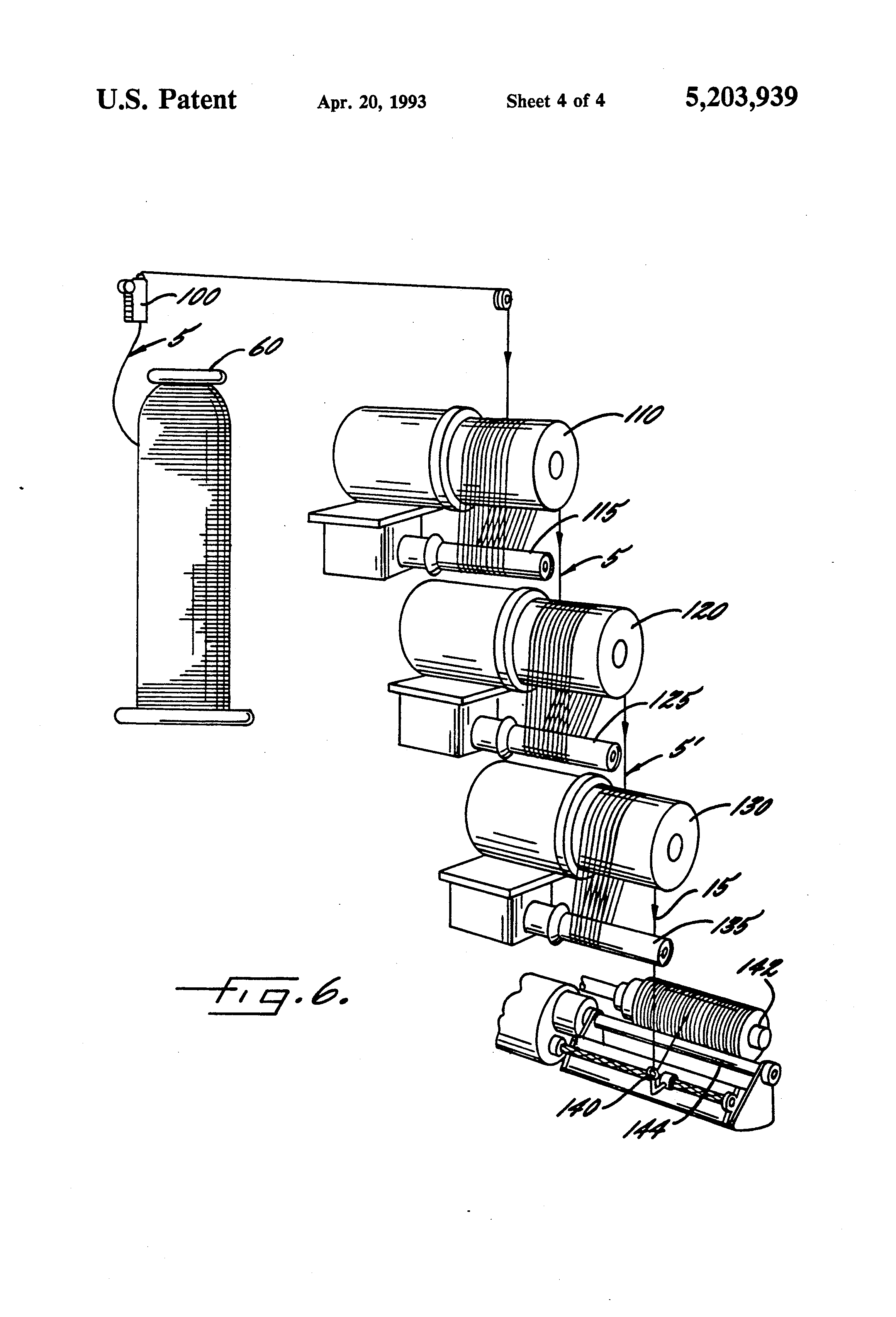 Patent US5203939 Process for production of internally bonded sewing