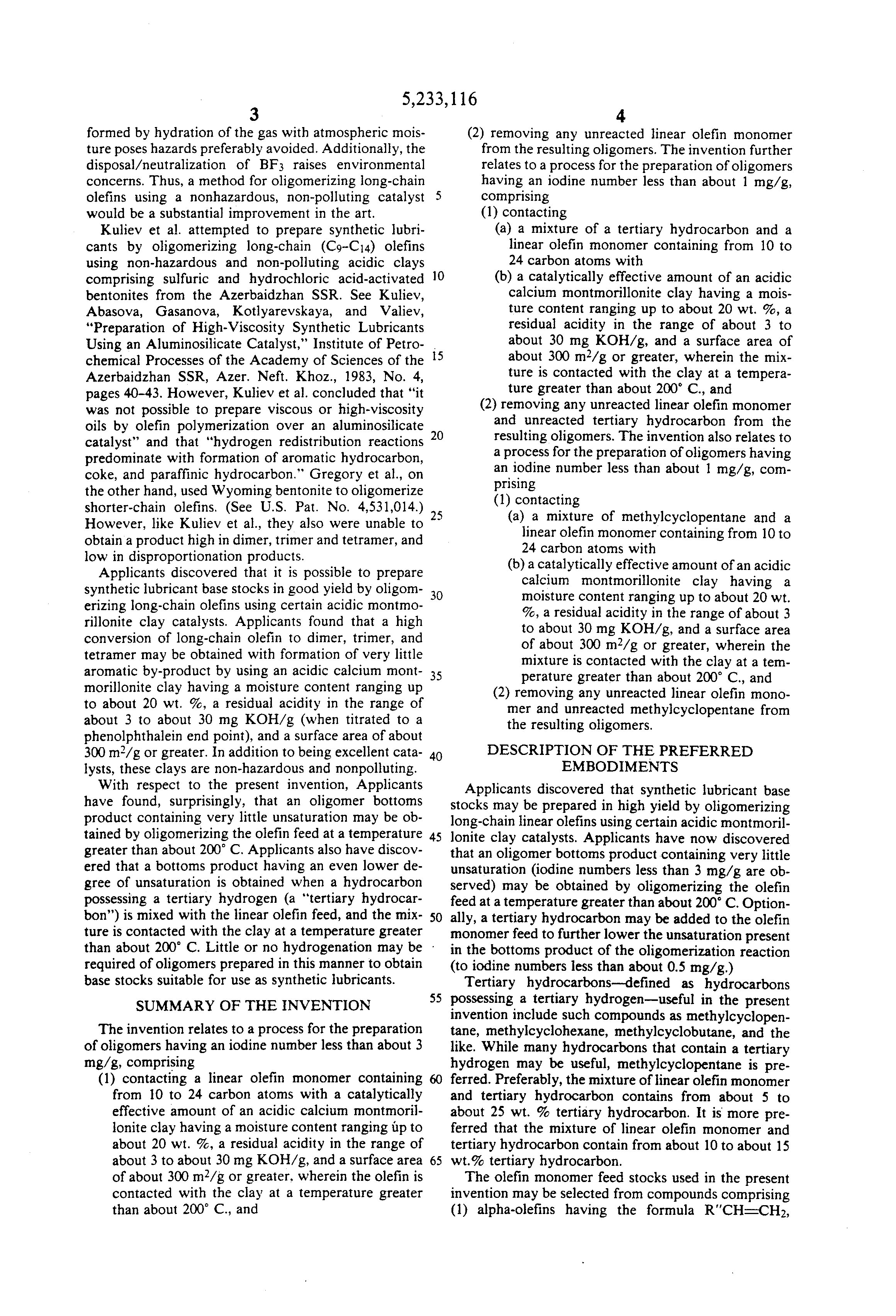 process for preparing oligomers having low unsaturation