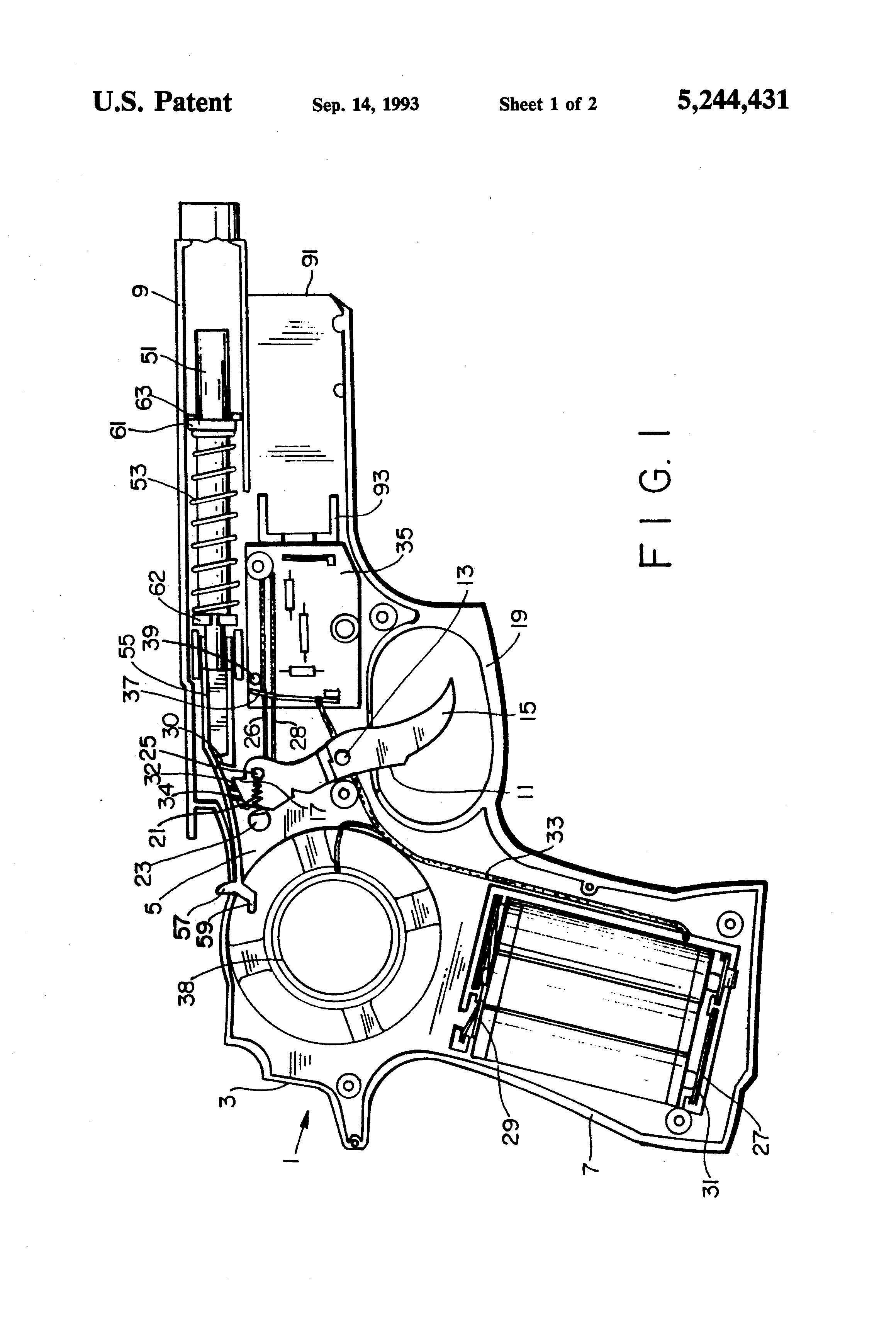 recoiling toy pistol with cocking and firing sound