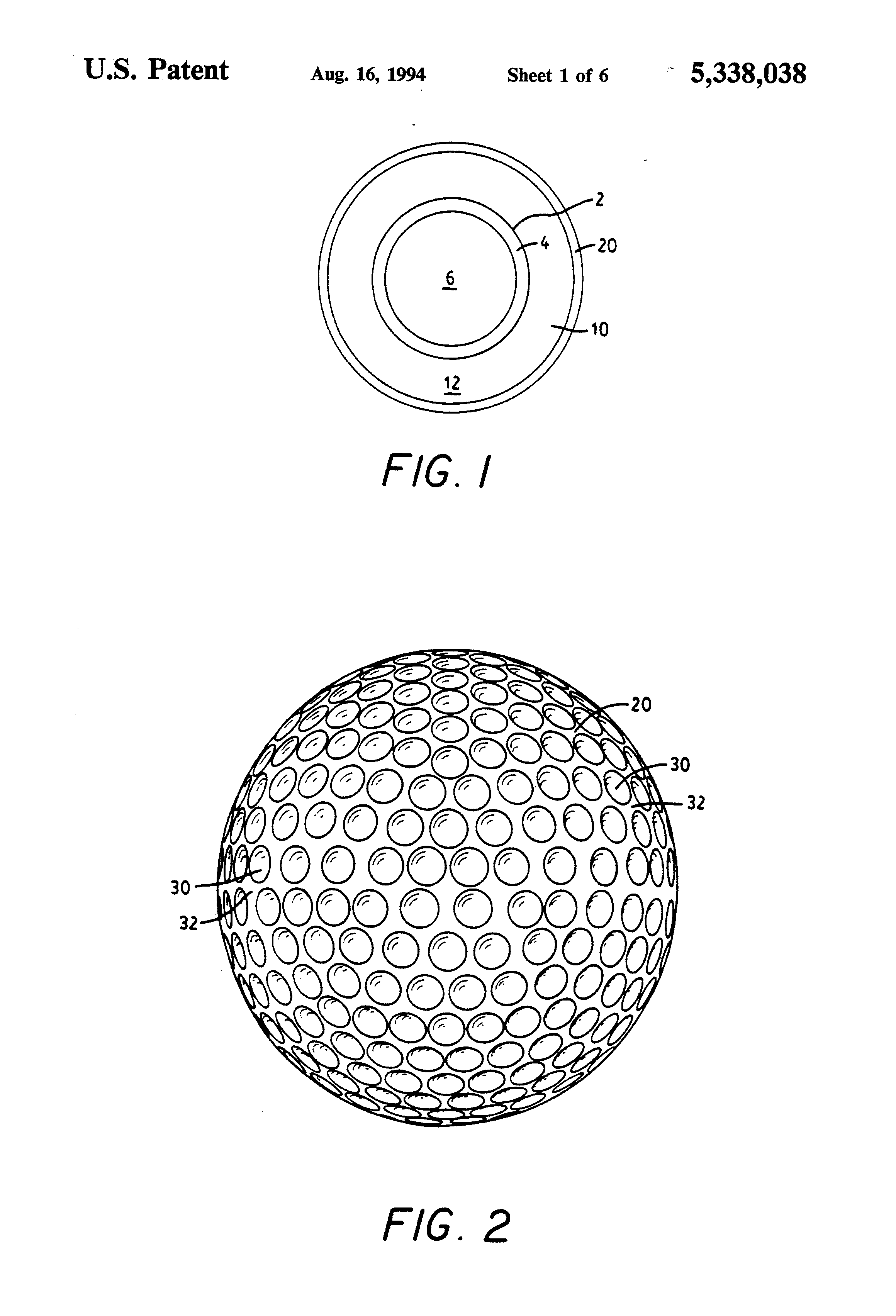 Patent US5338038 Golf ball Google Patents