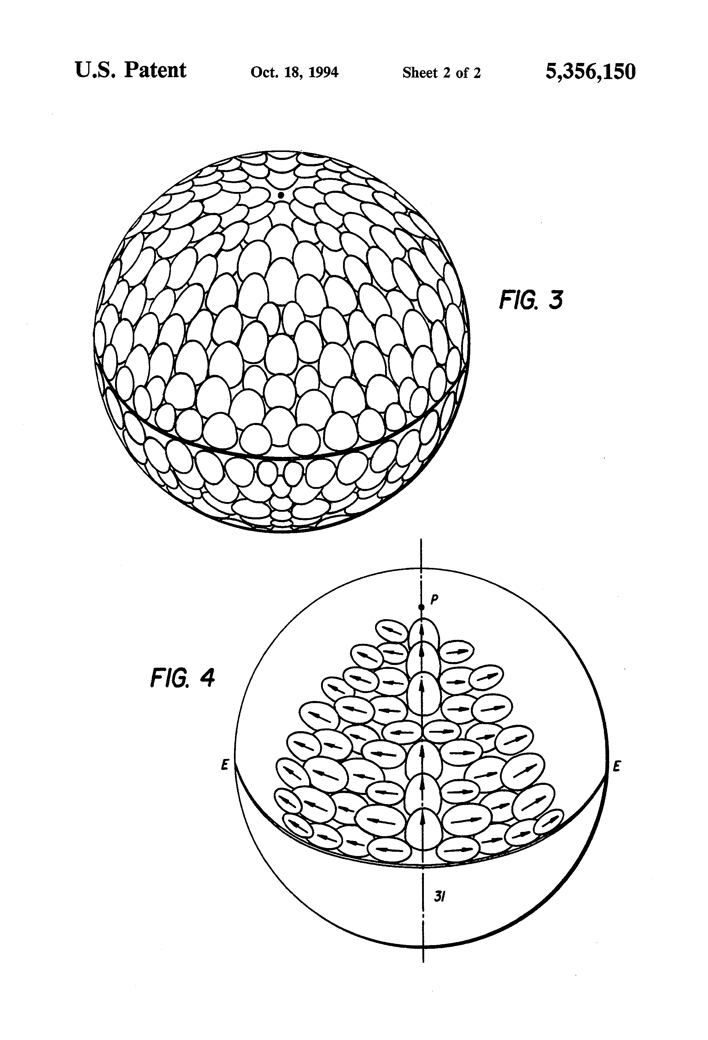 Patent US5356150 Golf ball Google Patents