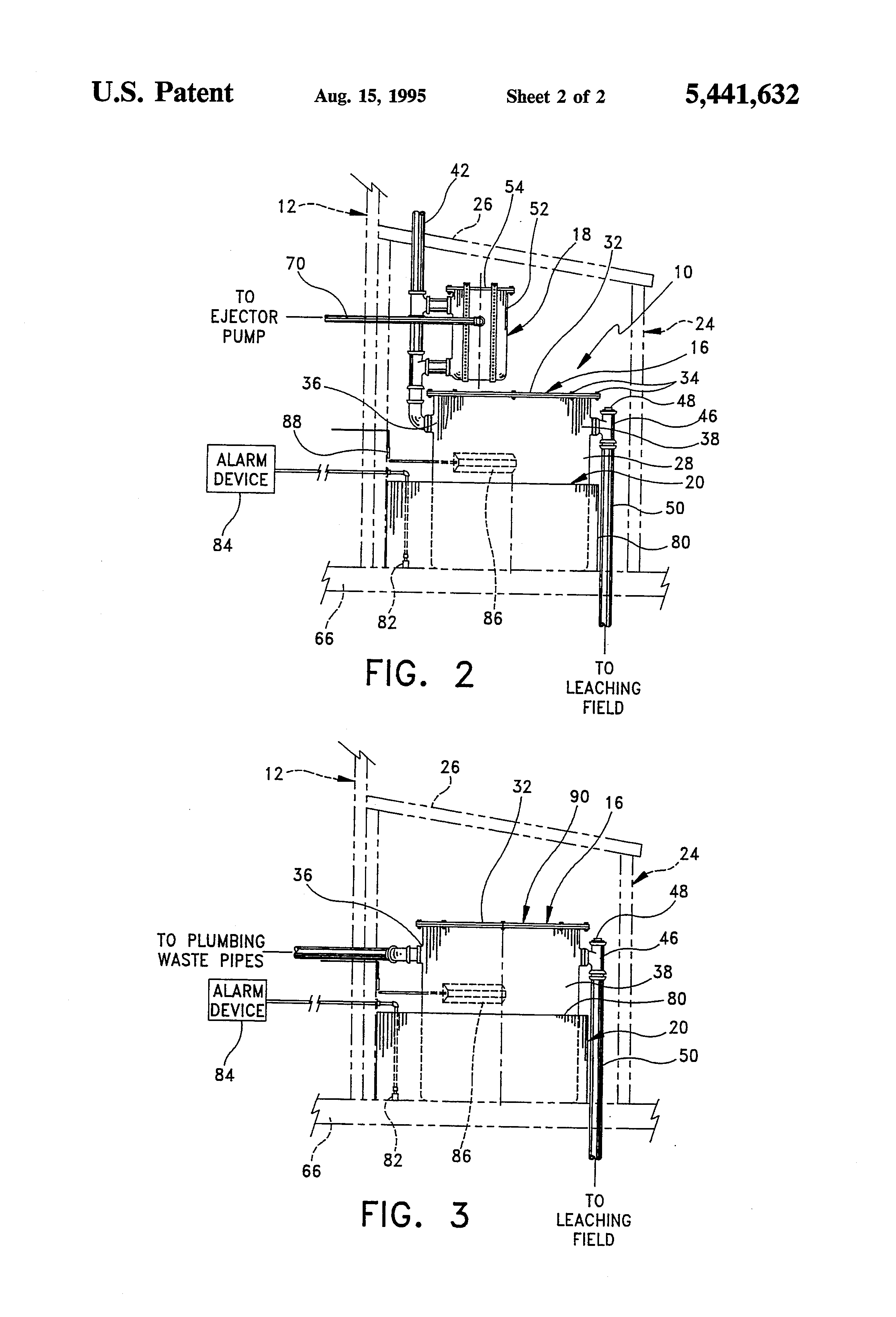 Patent US5441632 Septic System With Above ground Septic Tank Google