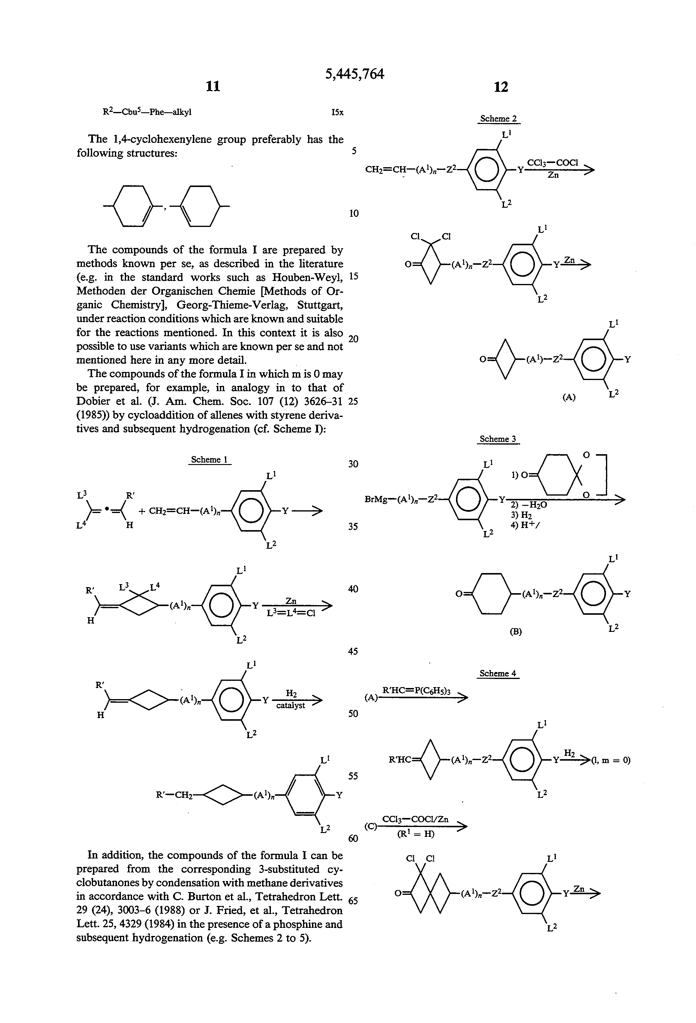 based on derivatives of m-difluorobenzene; low viscosity