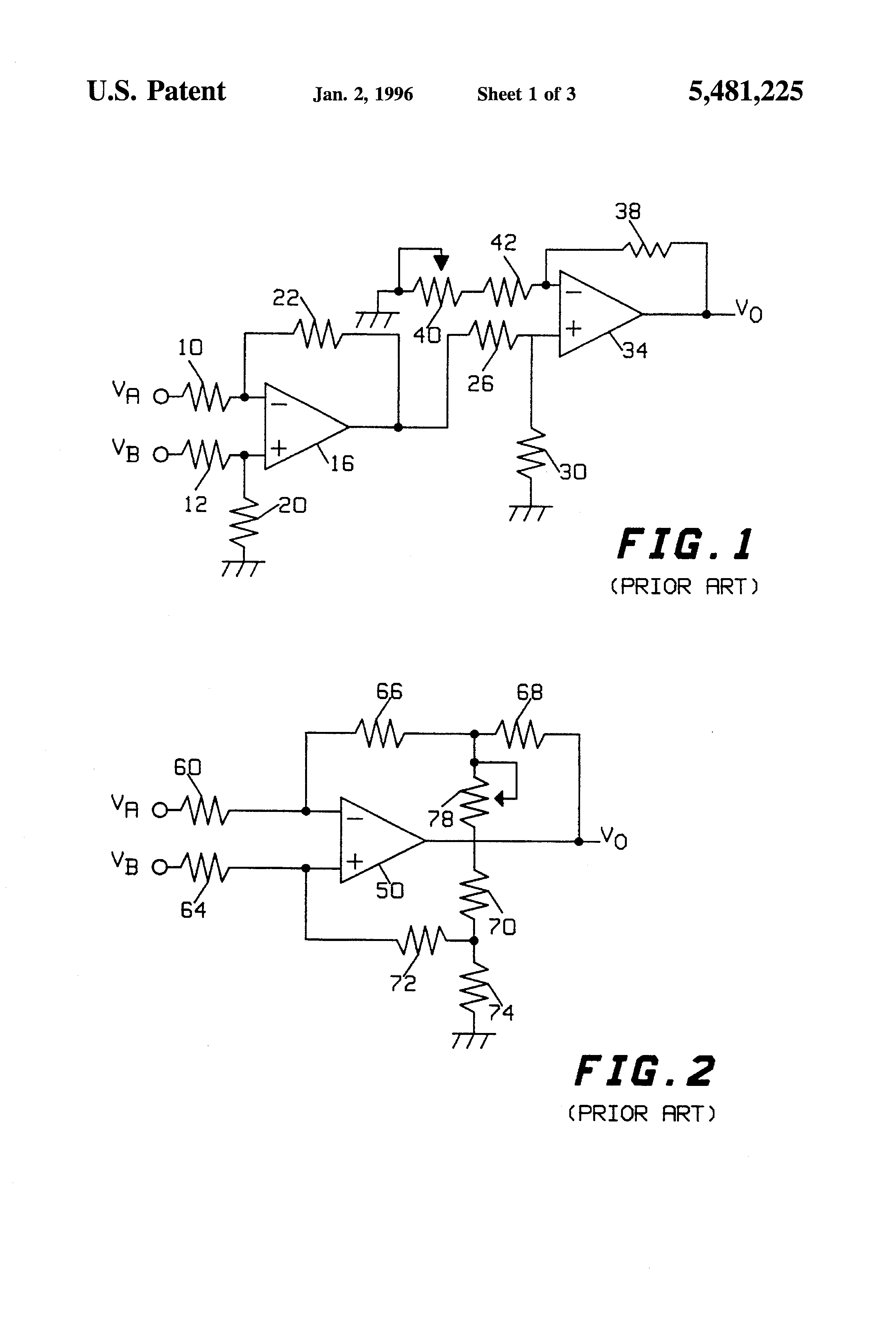 Patent US5481225 Variable Gain Differential Amplifier Circuit