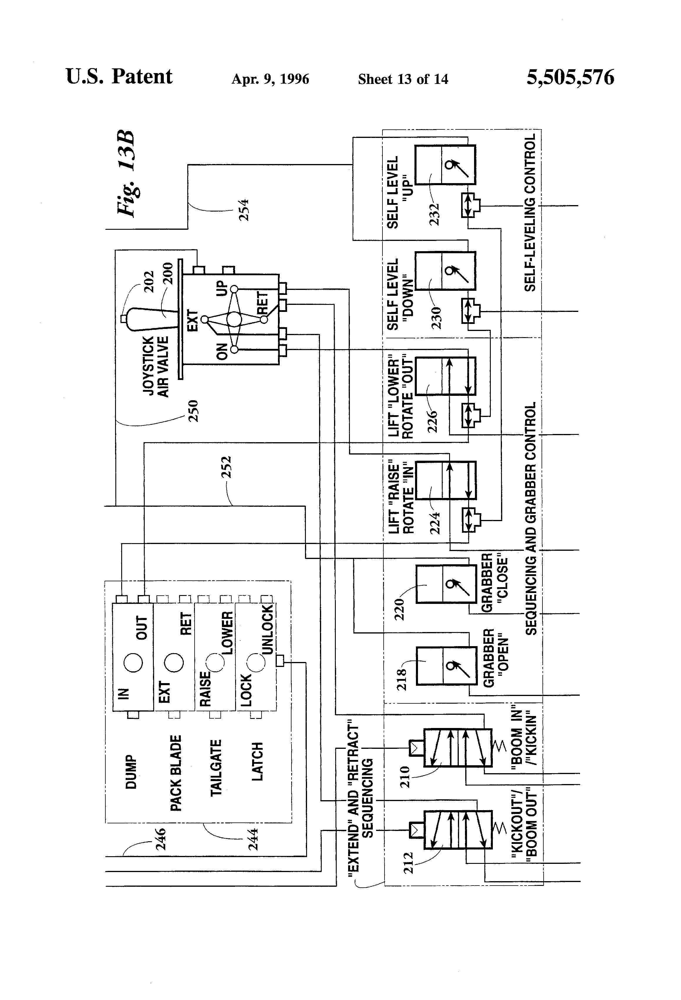 rear loader garbage truck diagram