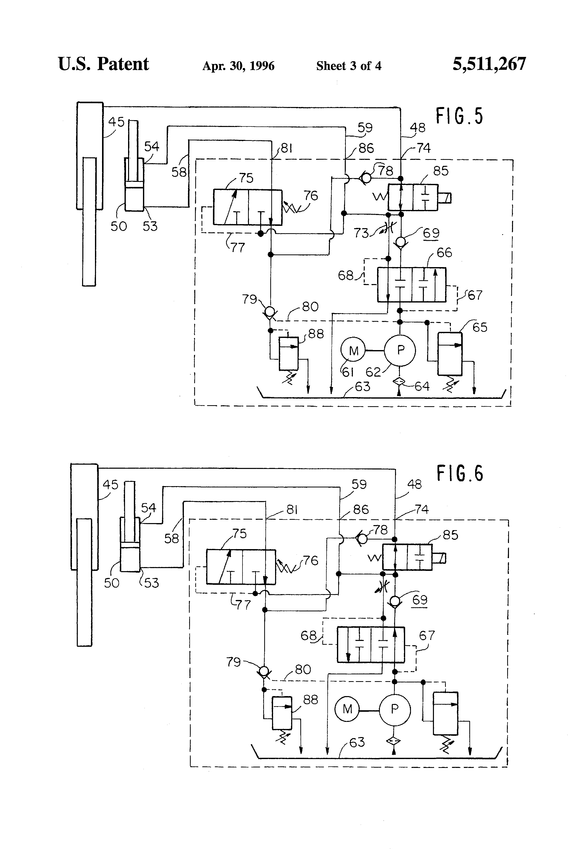 Patent Us5511267 - Dock Leveler Hydraulic Circuit