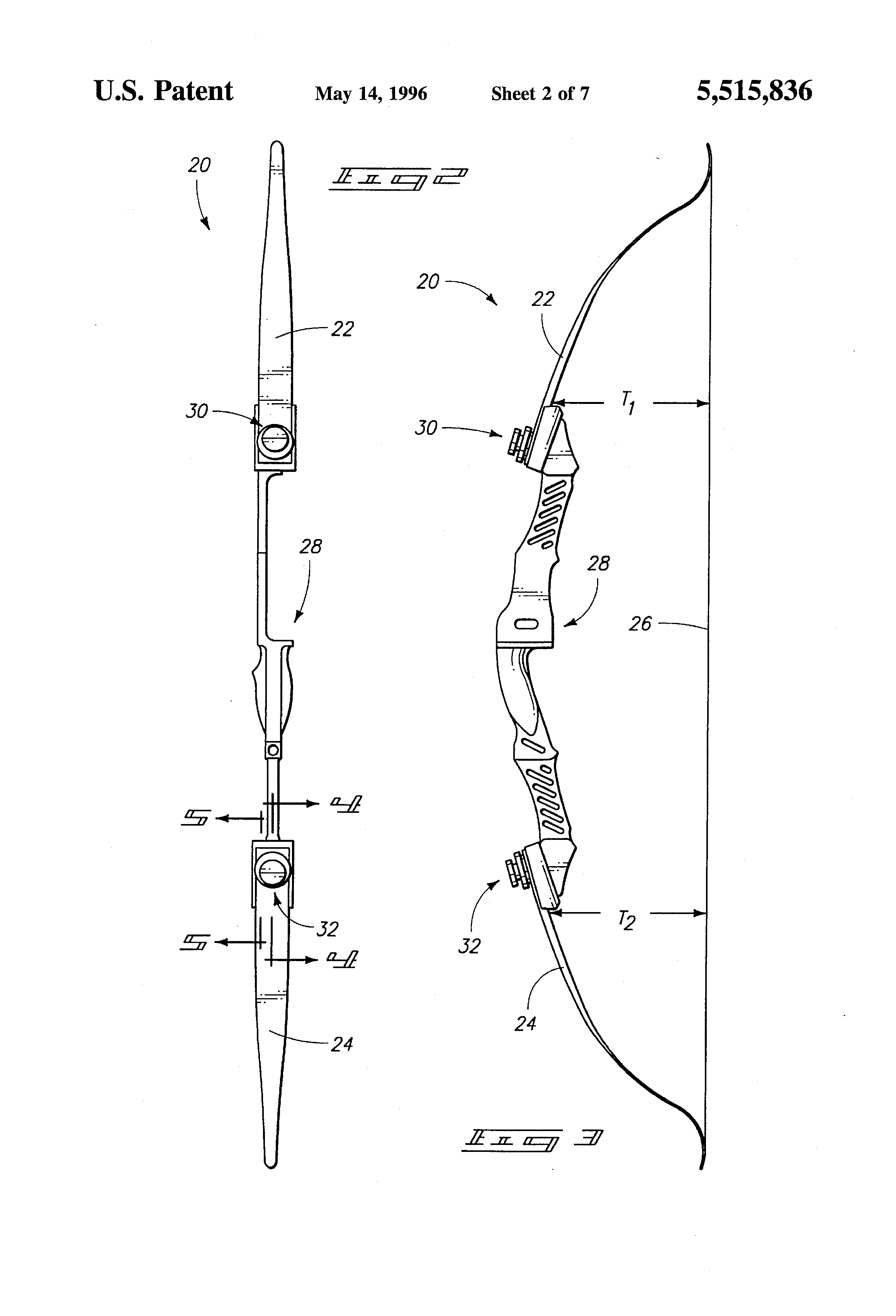 Patent US5515836 Tiller adjustment system for an archery bow Google