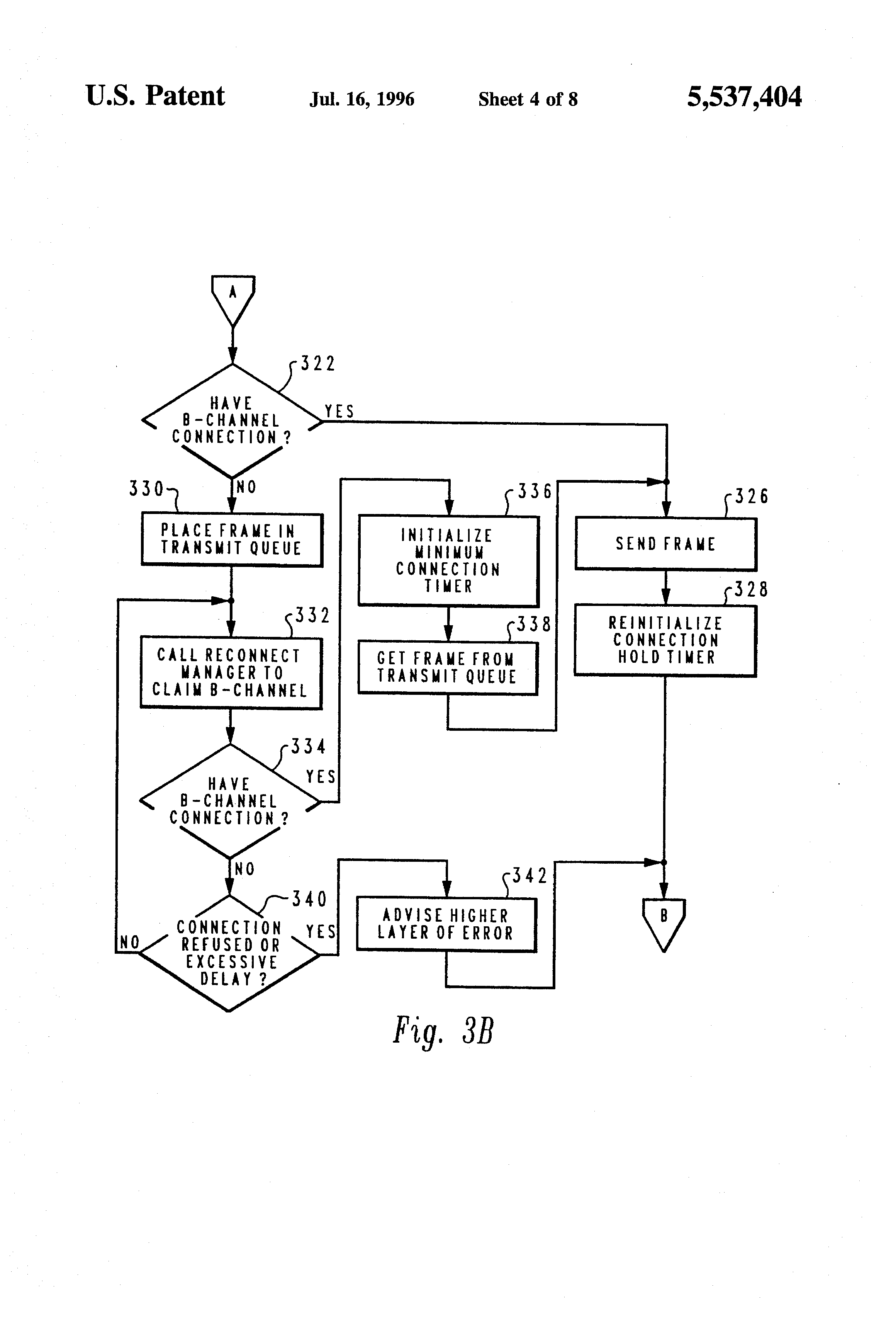 Patent US5537404 - Switched circuit connection management over public