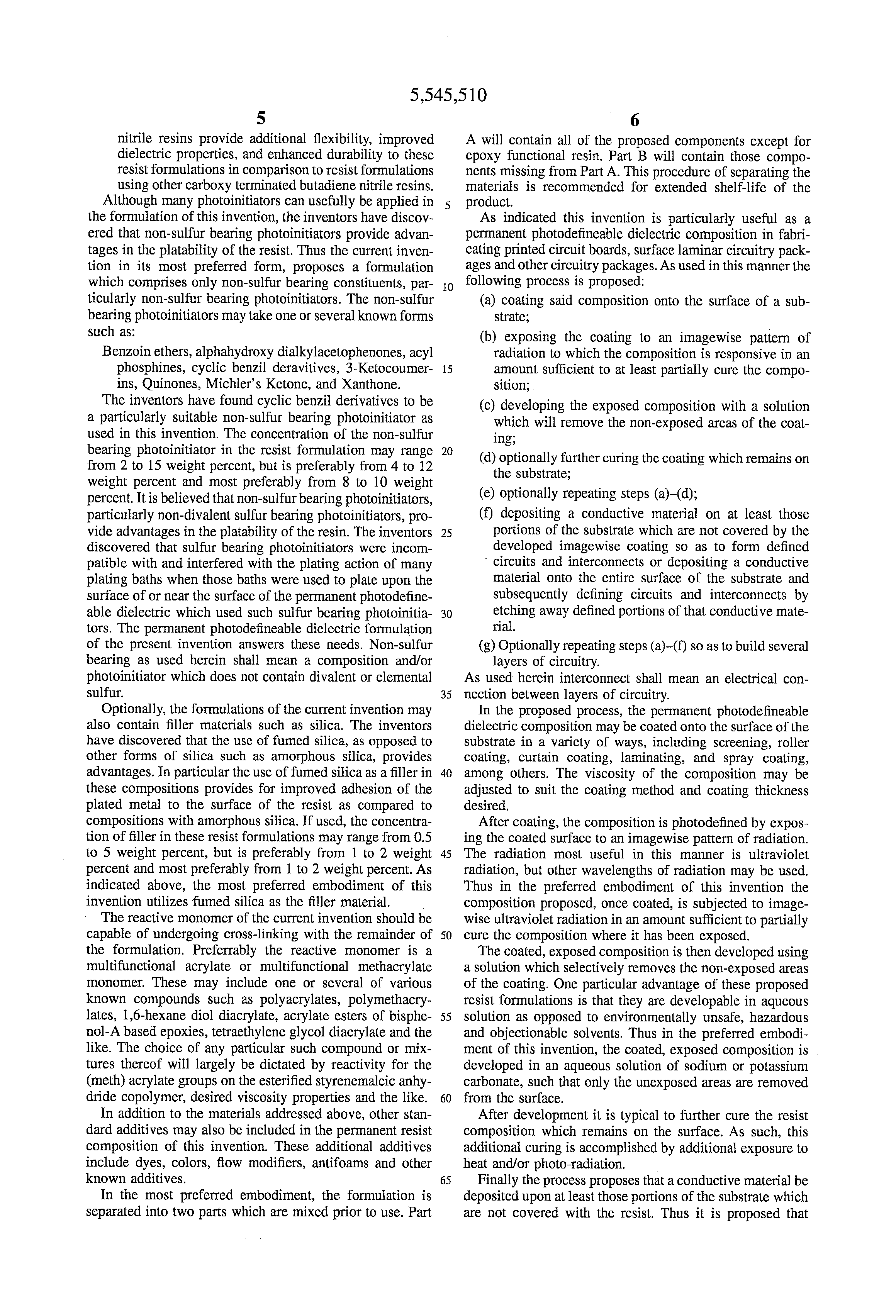 photodefinable dielectric composition useful in the manufacture