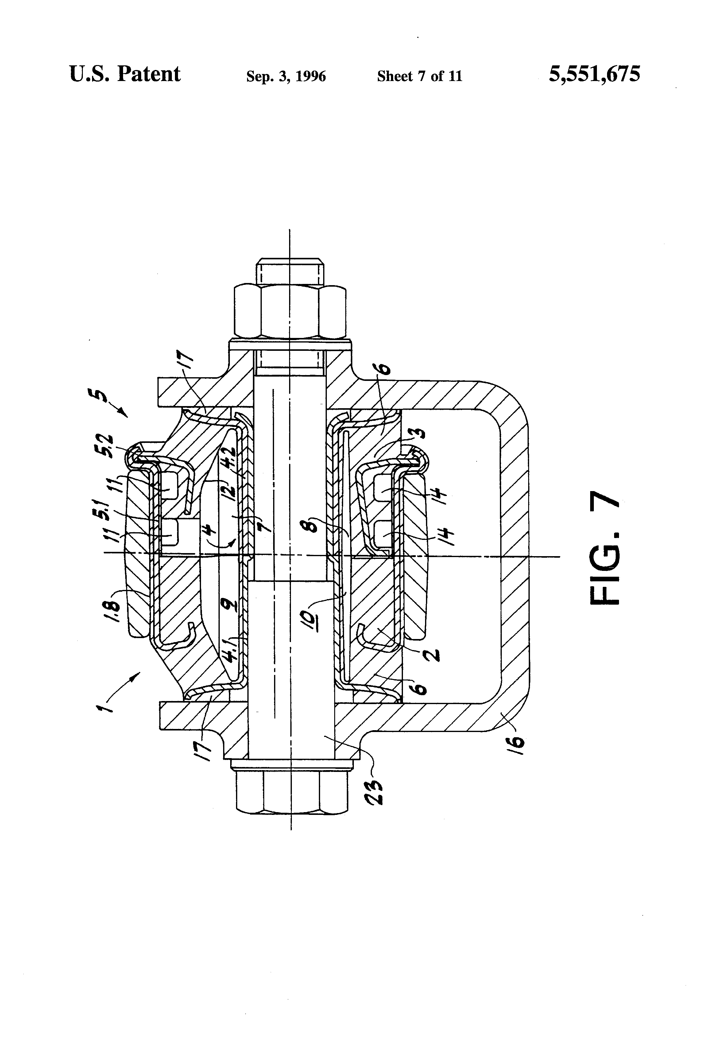 hydraulically damping rubber sleeve spring