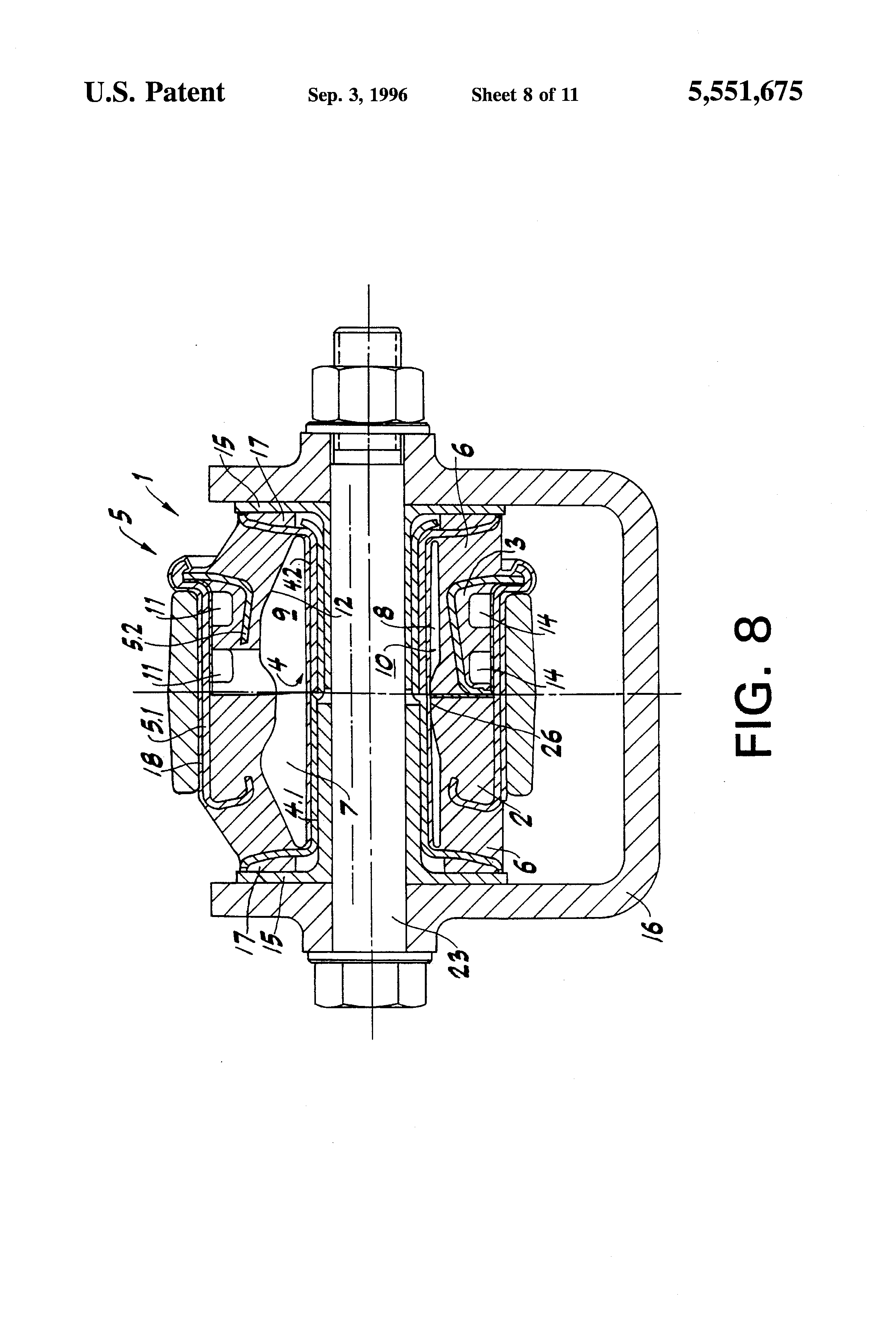hydraulically damping rubber sleeve spring