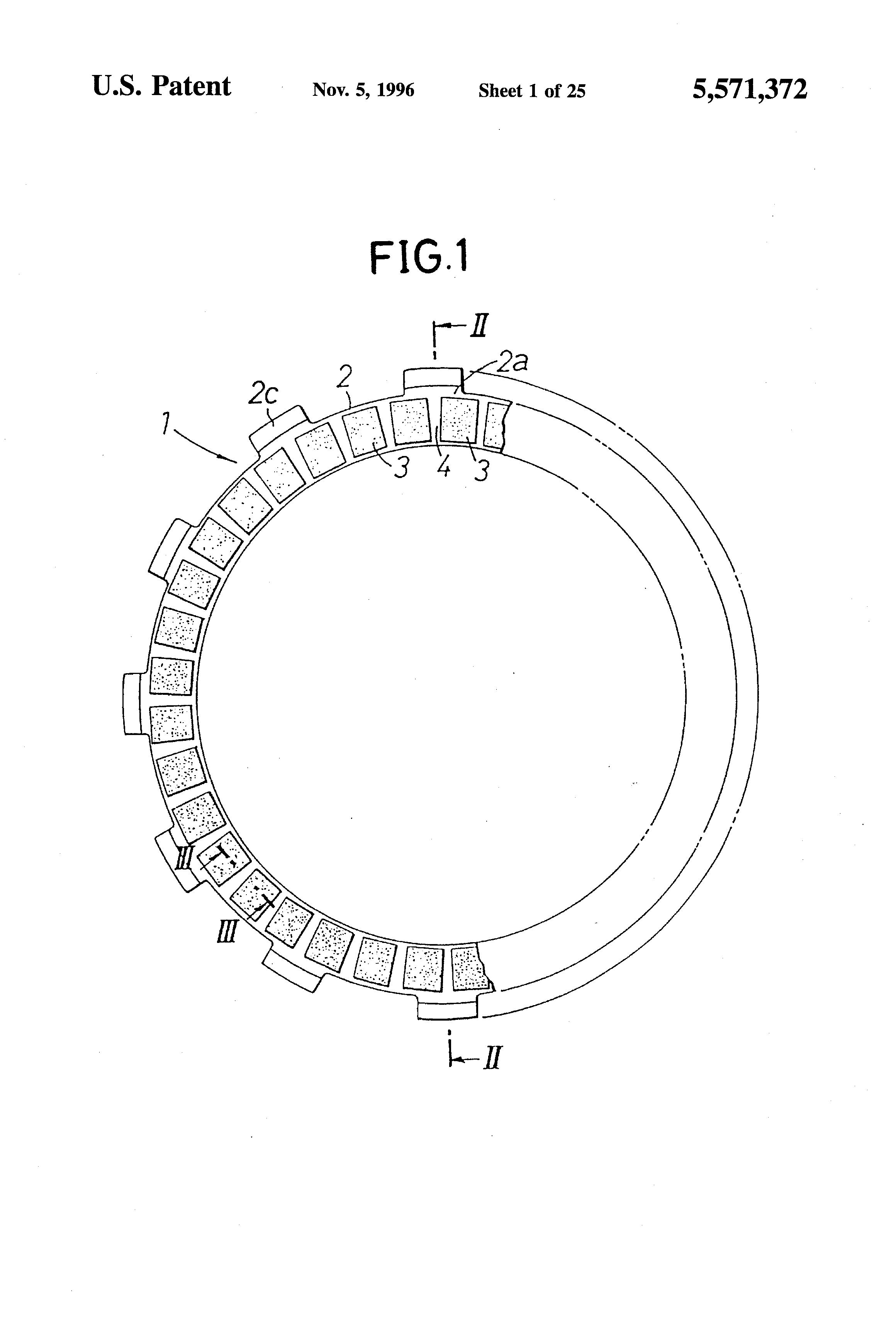 Patent US5571372 Process and apparatus for manufacturing clutch