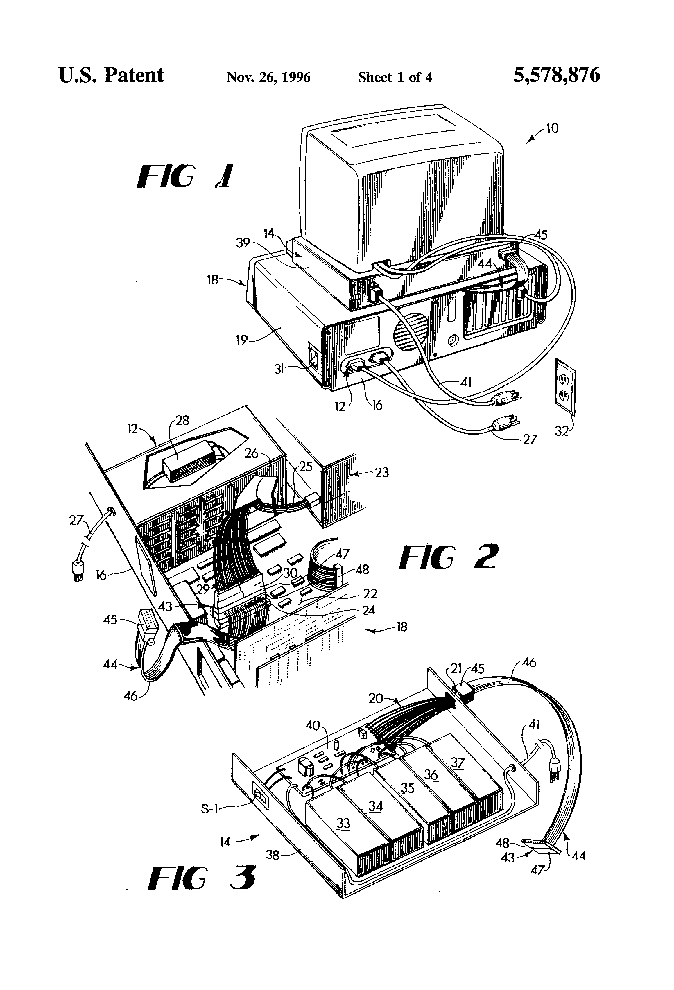 Patent US5578876 Unique Computer Power System With Backup Power