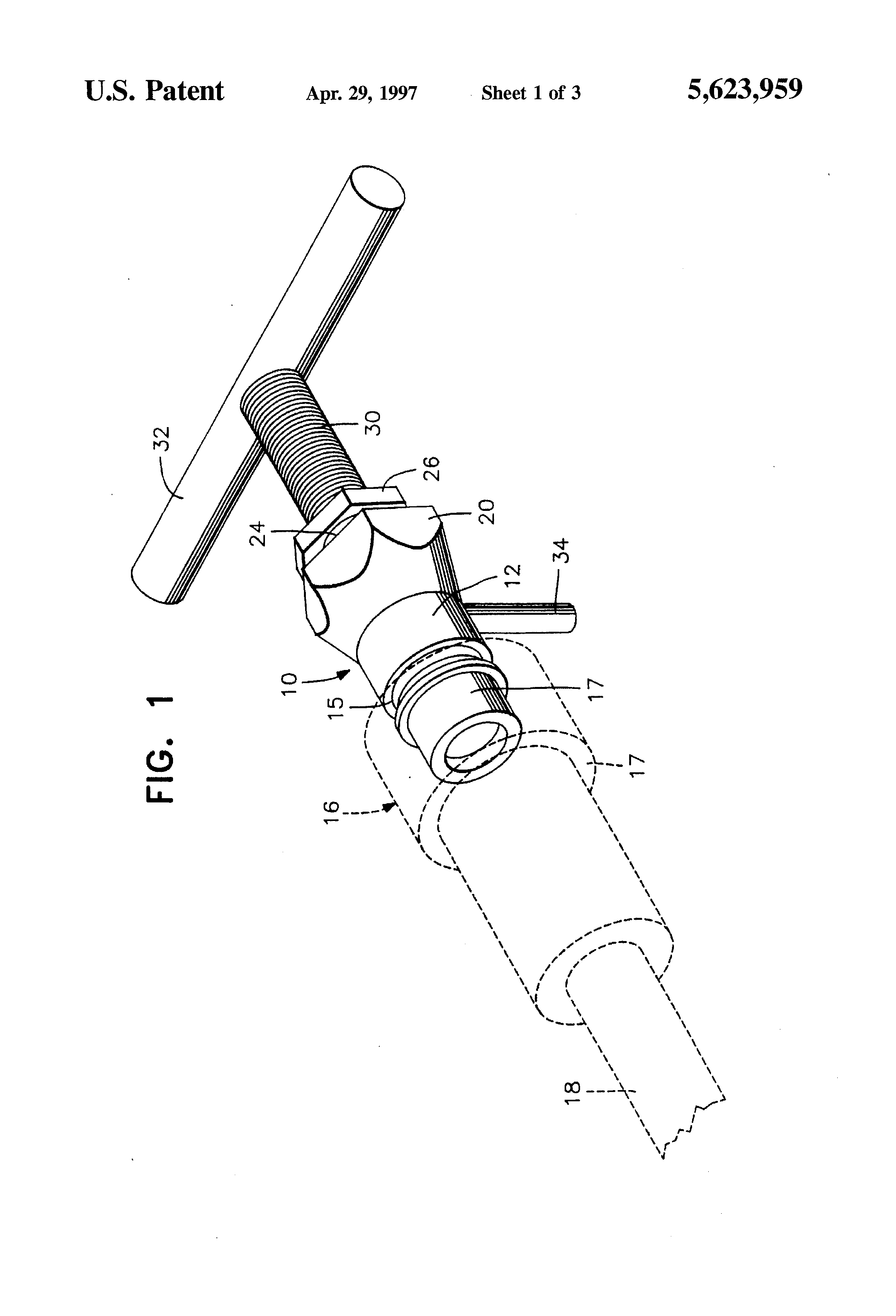 Patent US5623959 Hydraulic pressure relief tool Google Patents