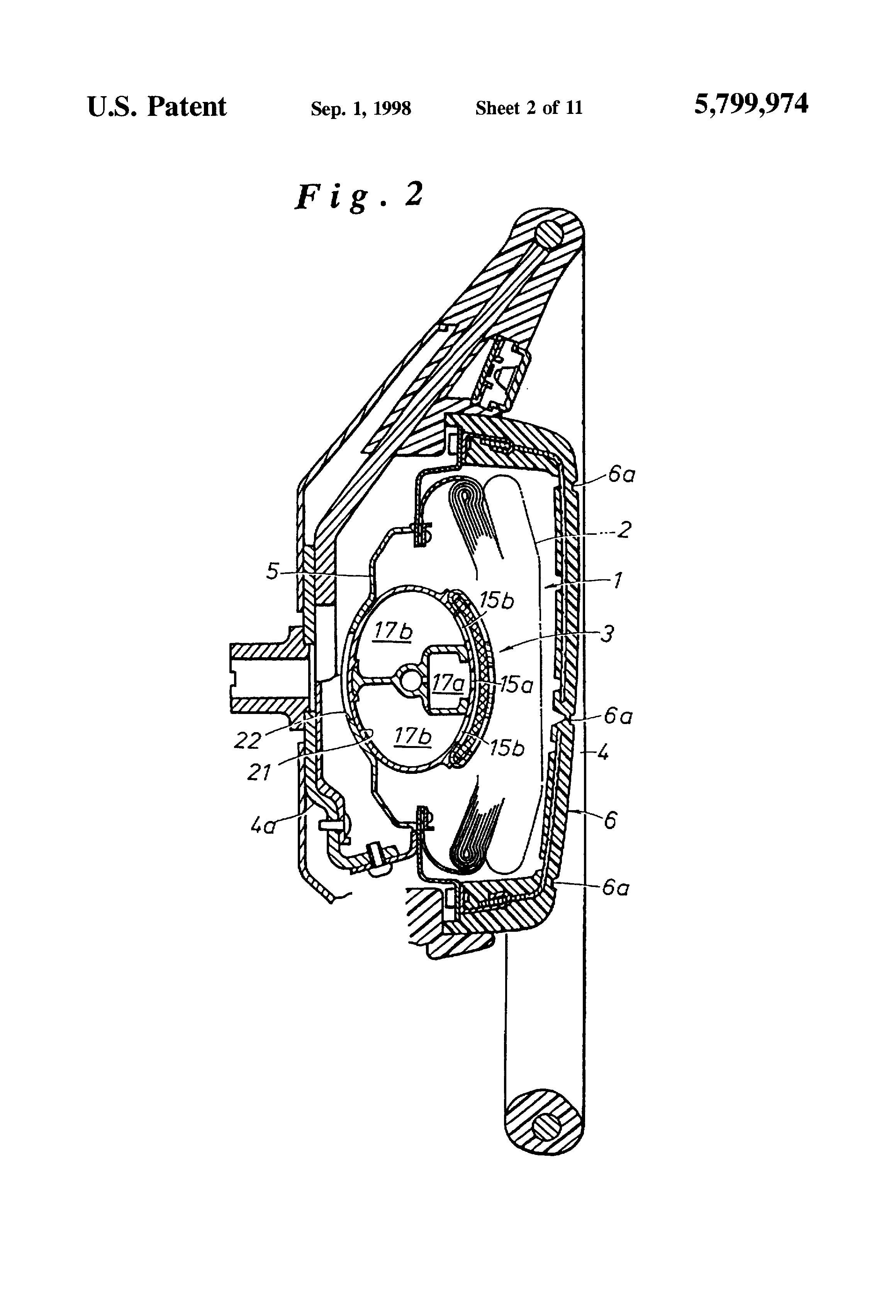 Patent US5799974 Vehicle air bag system Google Patents