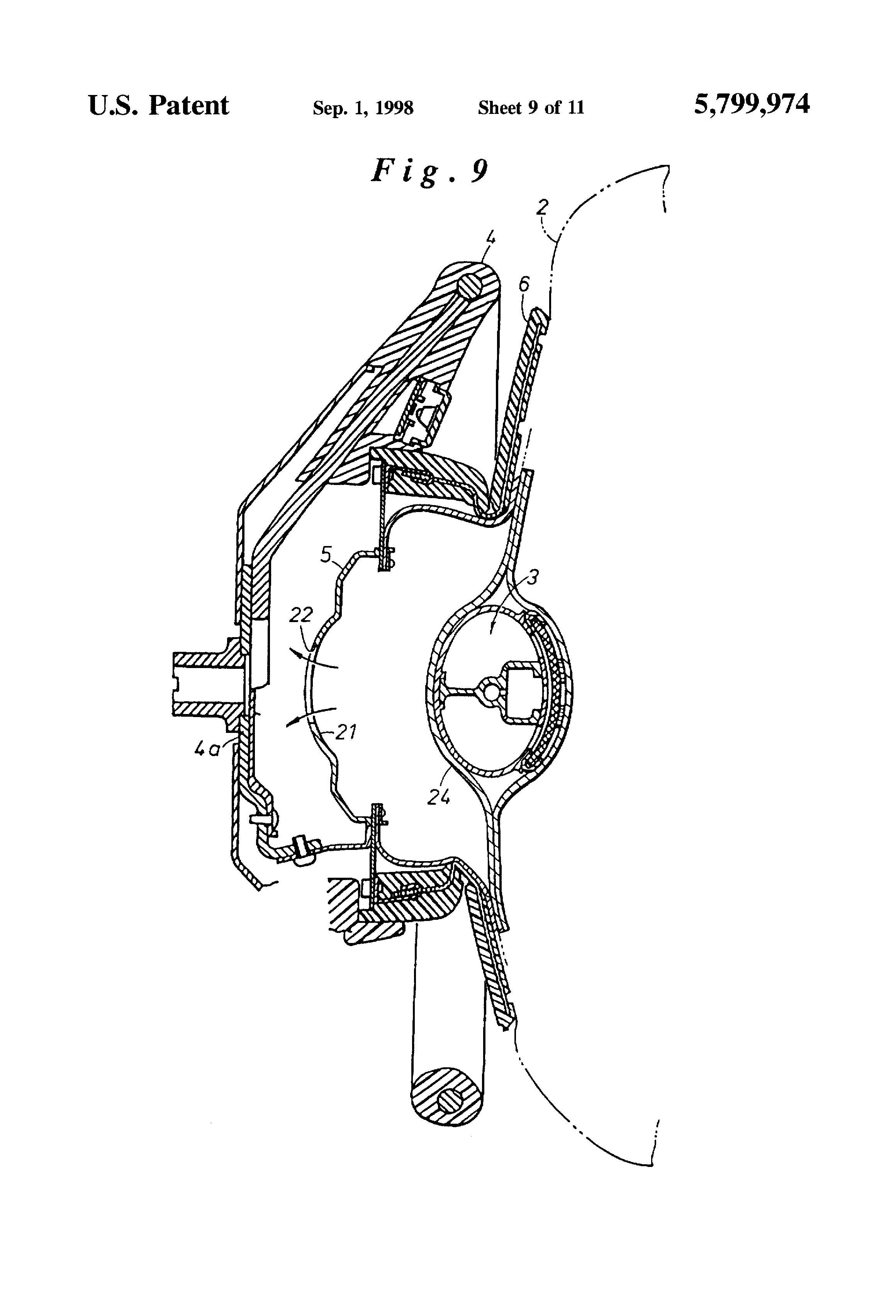 Patent US5799974 Vehicle air bag system Google Patents