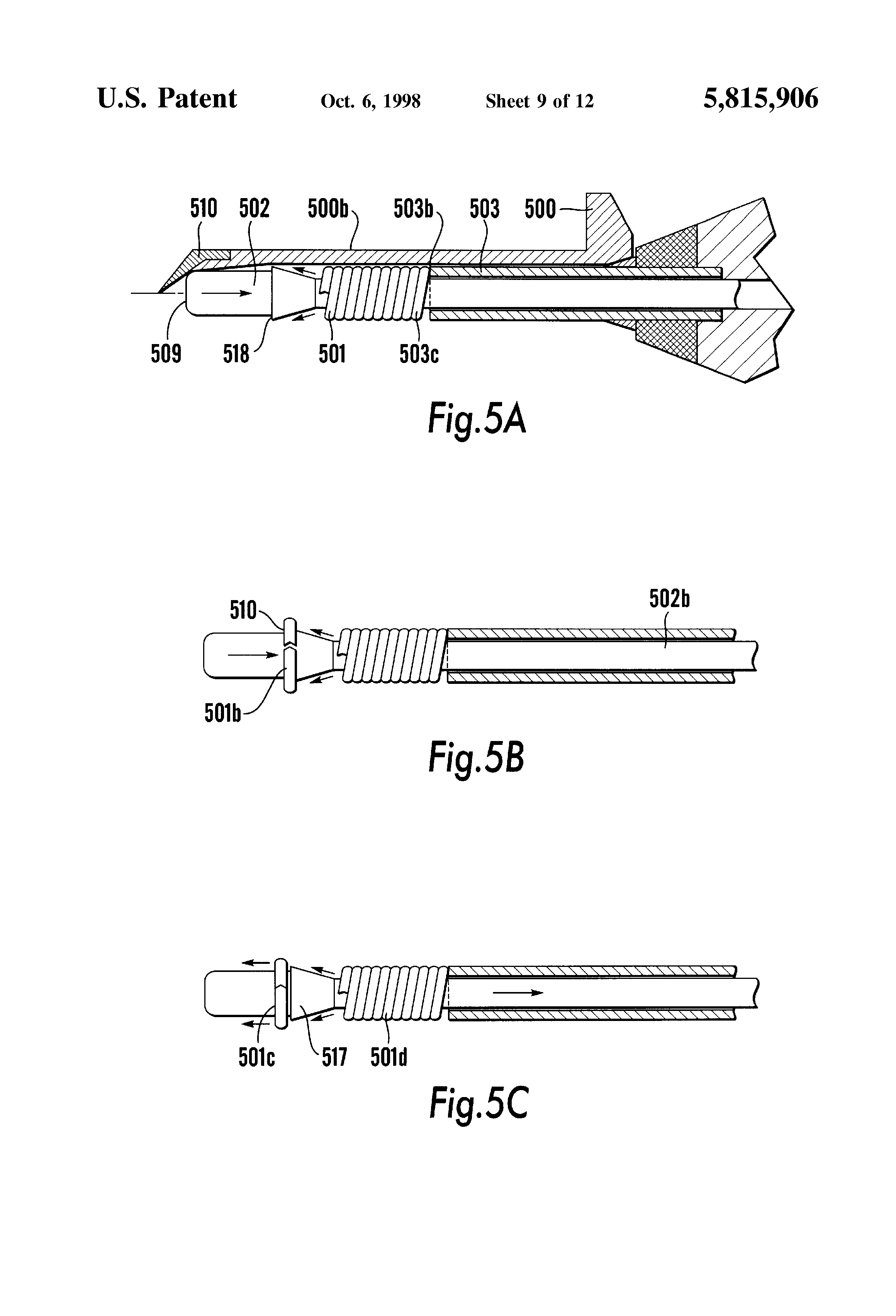 Patent US5815906 Method of blind riveting, blind rivet with an