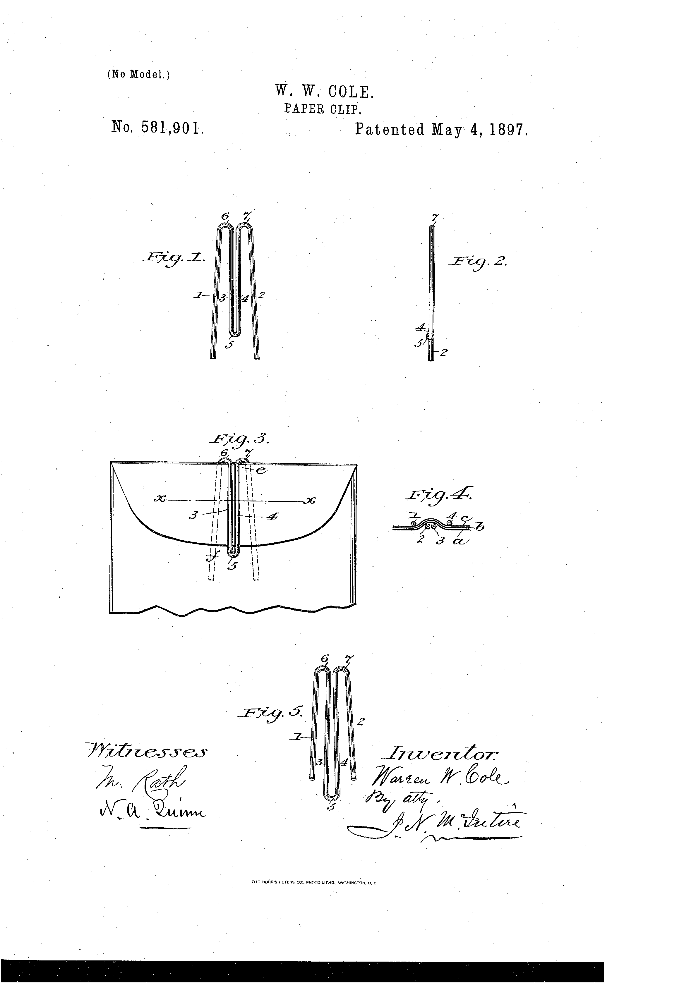Patent US581901 Paperclip Google Patents
