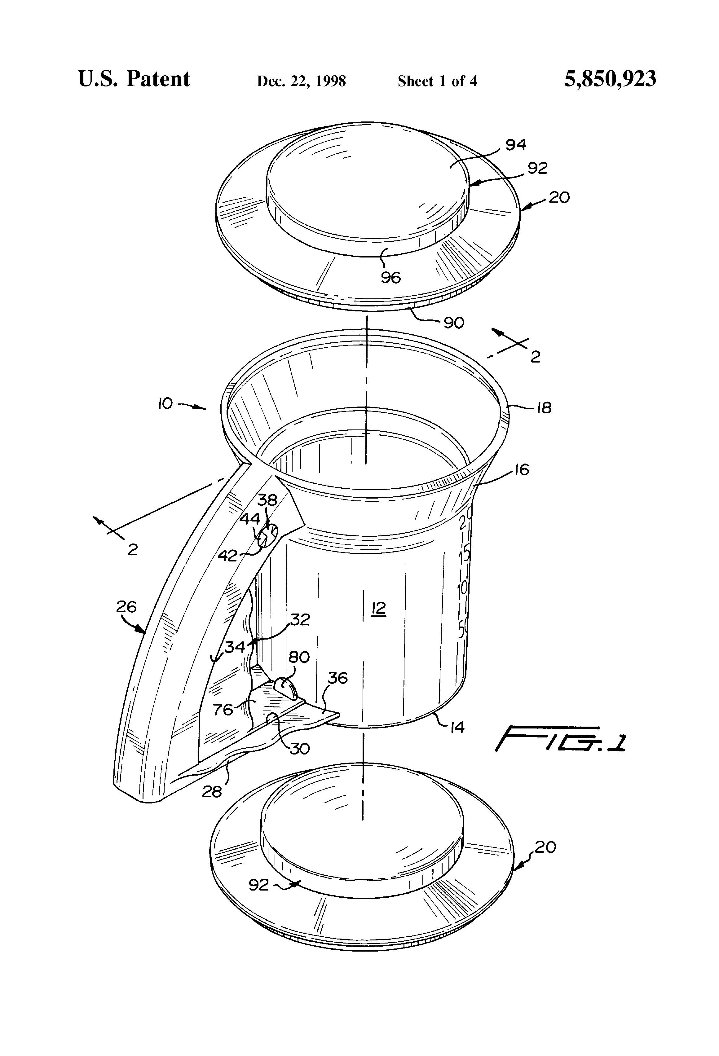 Patent US5850923 Flour sifter Google Patents