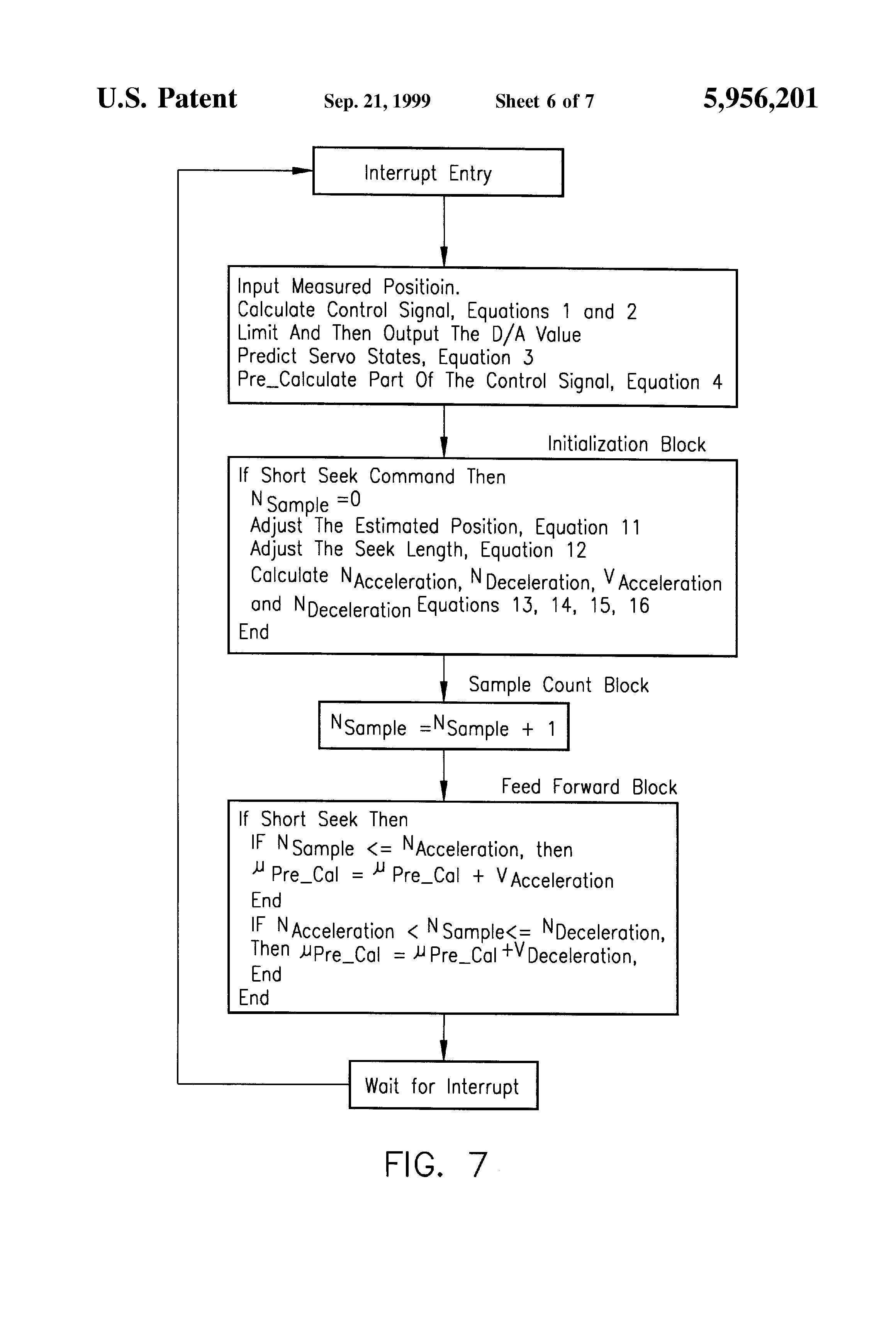 Patente Us5956201 Disk File Head Positioning Servo System Patent Drawing