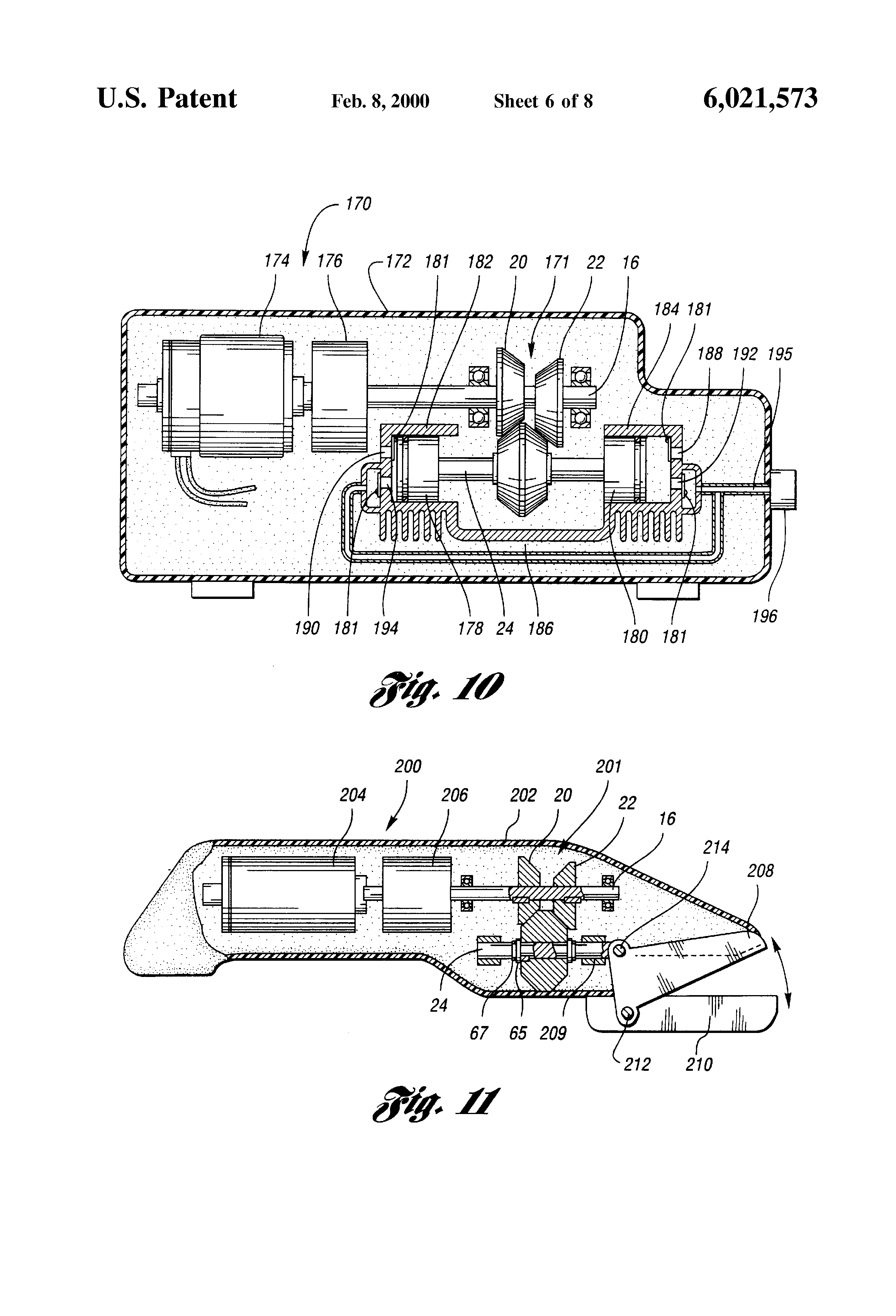 in-line oscillating cam assembly