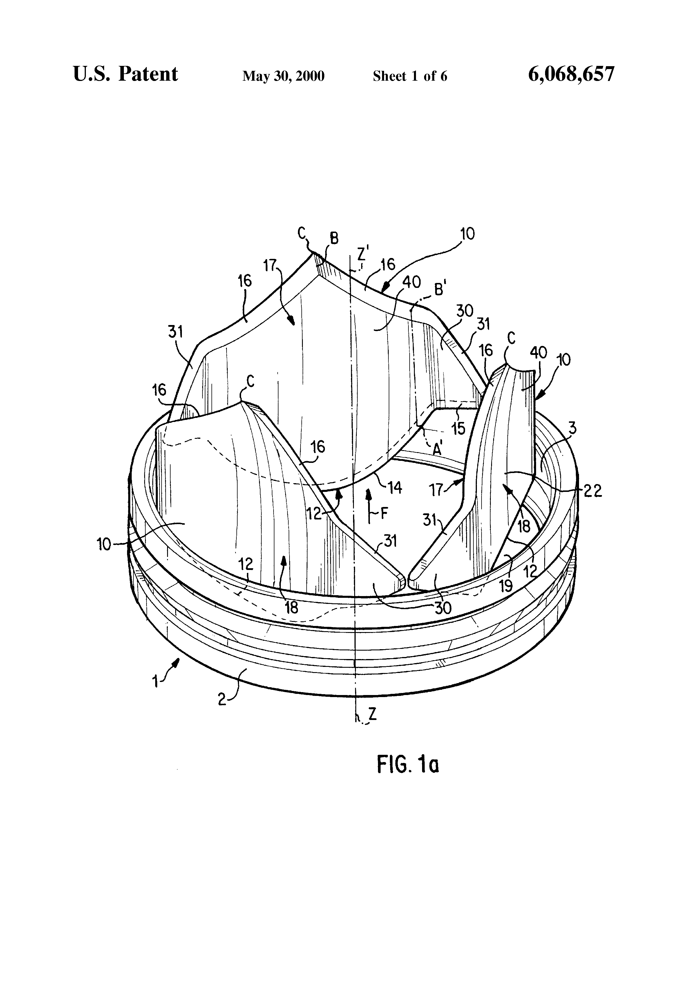 Patent US6068657 - Mechanical valve prosthesis with optimized closing