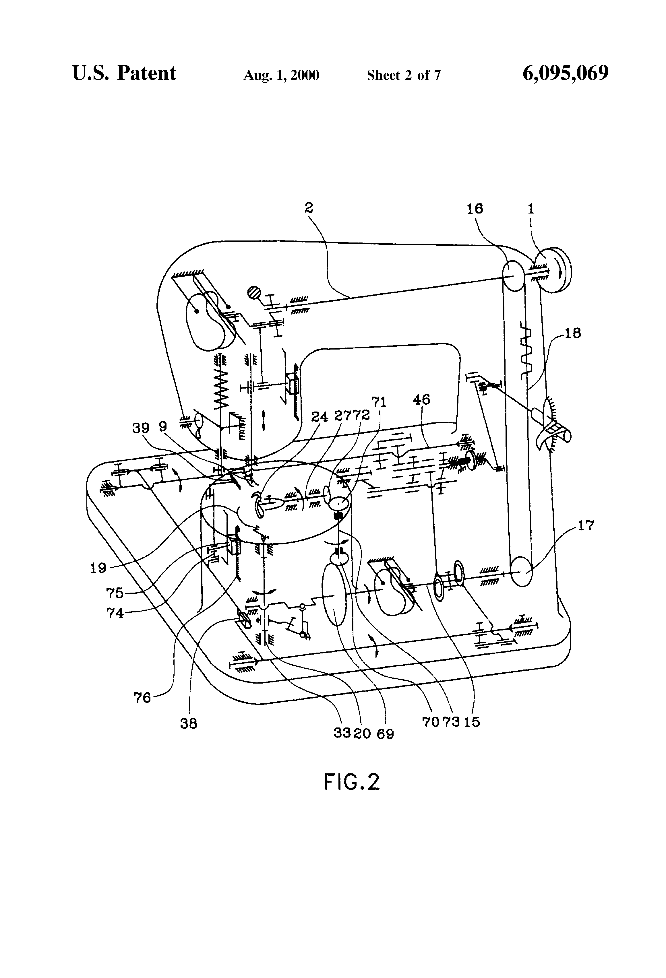 Patent US6095069 Doublethread chainstitch sewing machine Google